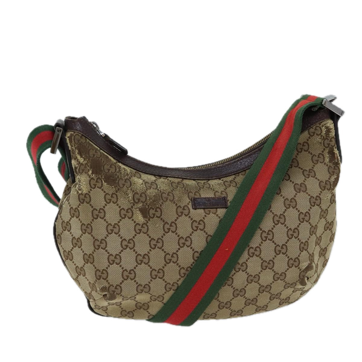 Luxury Gucci Trending 2025 GG Canvas Web Sherry Line Shoulder Bag Beige Red Green 181092  71918