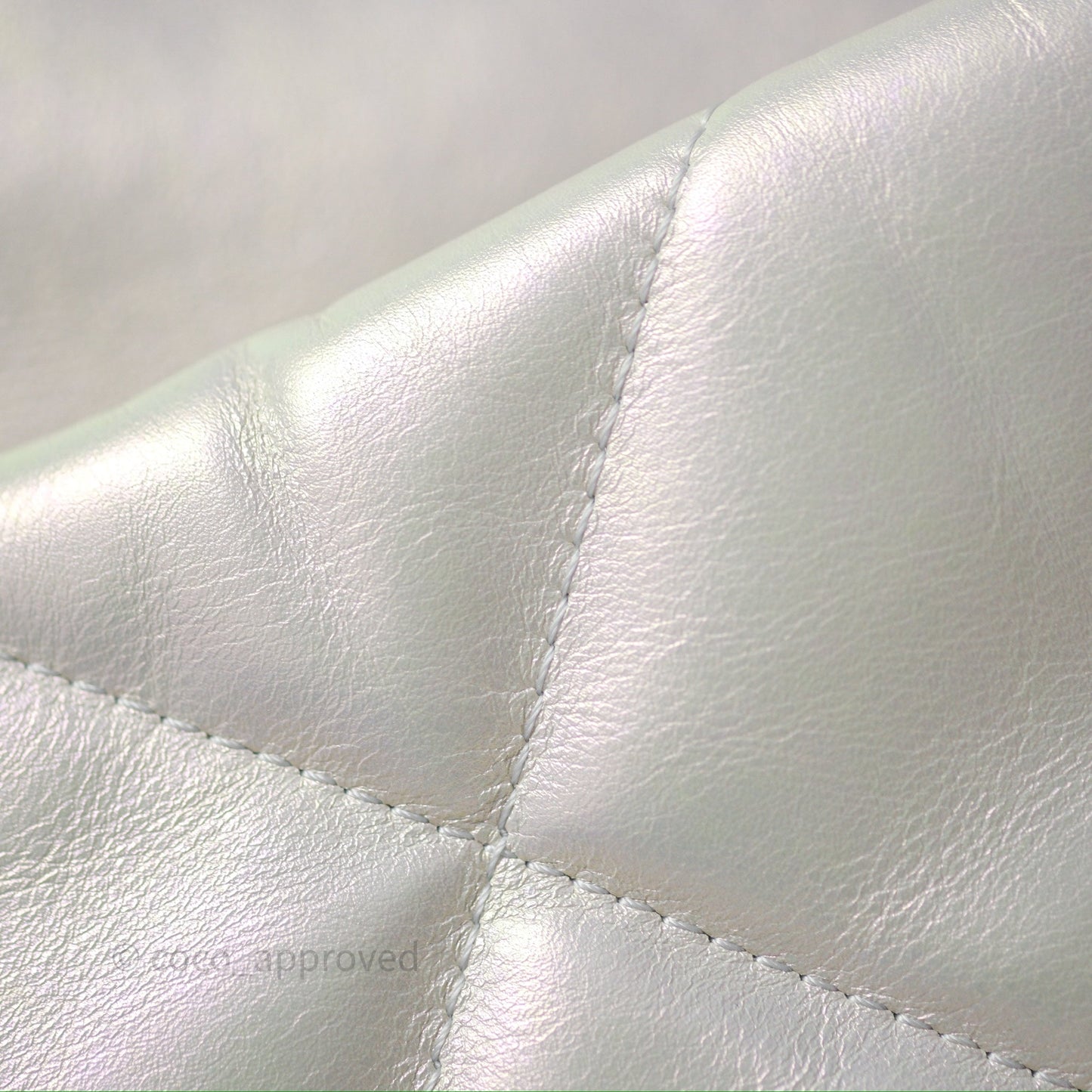 Chanel 19 Small Iridescent White Mixed Hardware