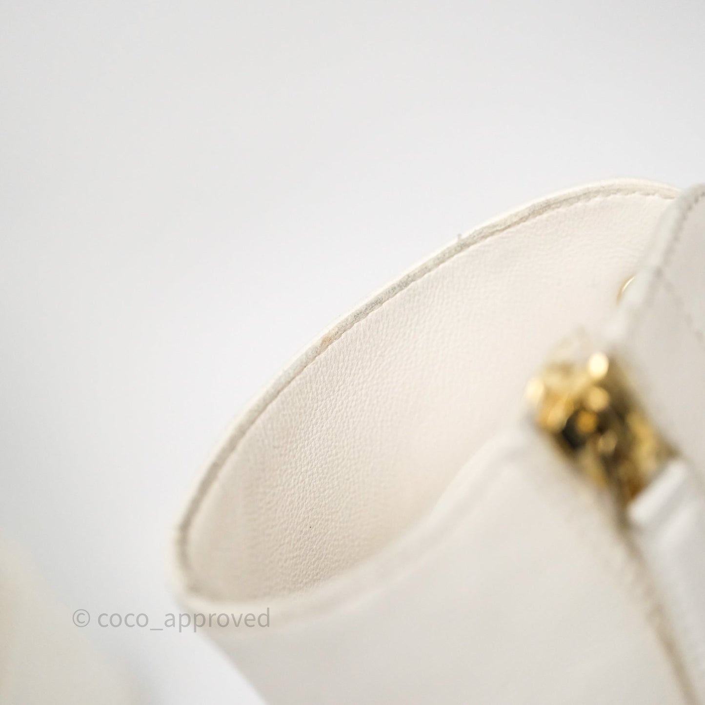 Chanel Logo Wedge Combat Boots White Size 38.5