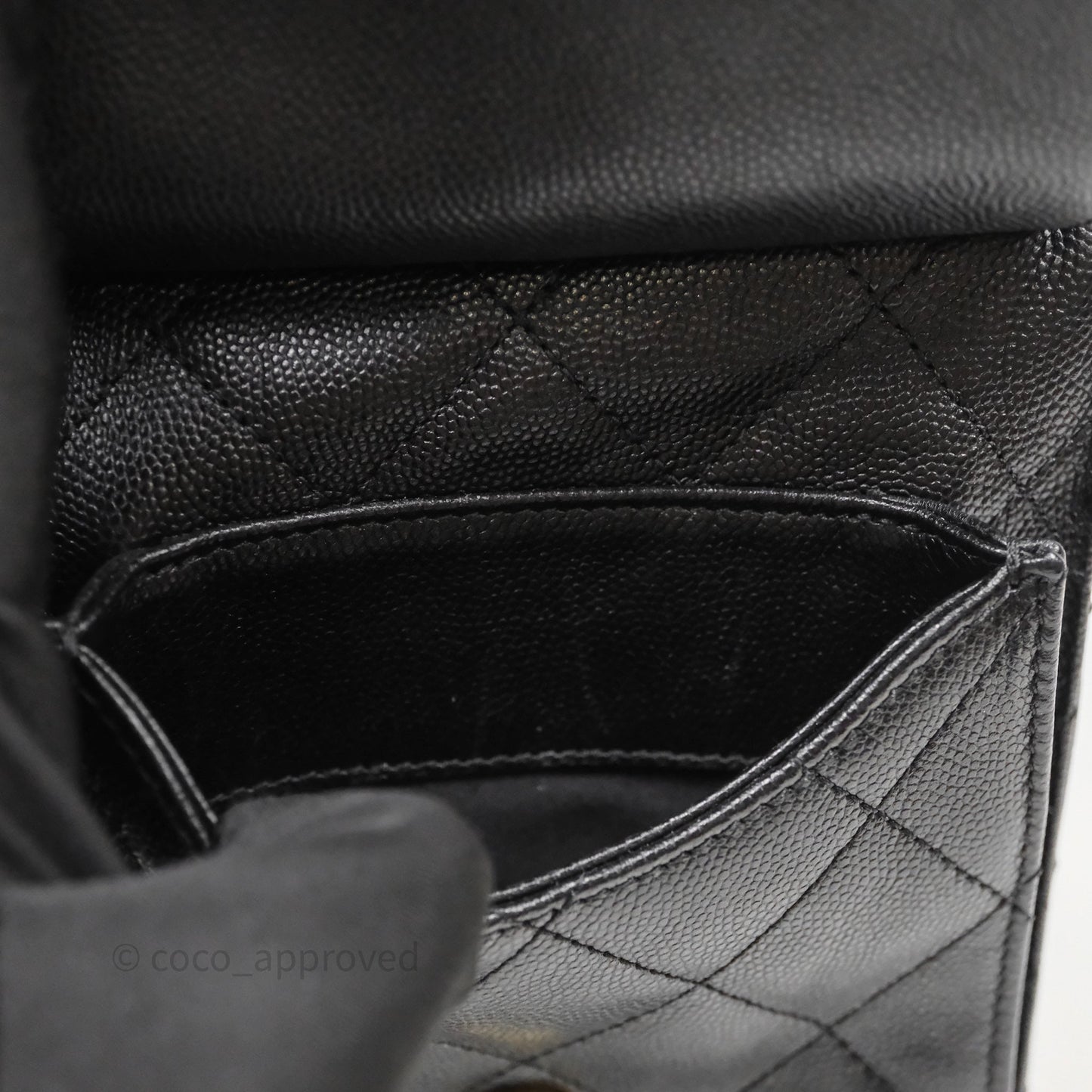 Chanel 25 Medium Black Caviar Aged Gold Hardware