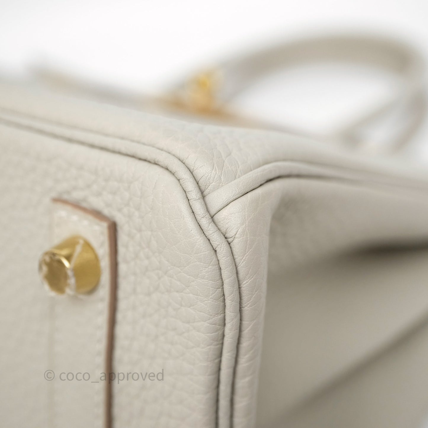 Hermès Birkin 30 Retourne Gris Perle 80 Togo Gold Hardware