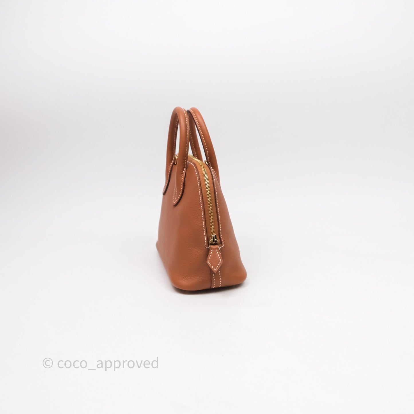 Hermès Bolide Mini 1923 Gold Evercolor Gold Hardware