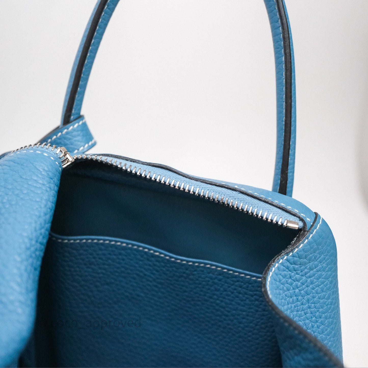 Hermès Lindy 30 Bleu Jean 75 Clemence Palladium Hardware