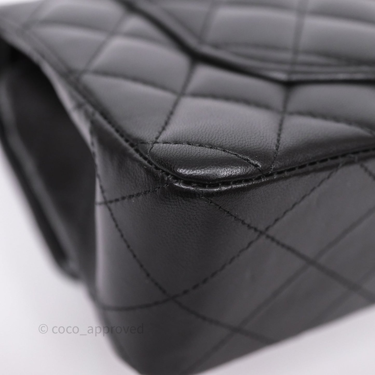 Chanel Small Classic Flap Quilted Black Lambskin Gold Hardware