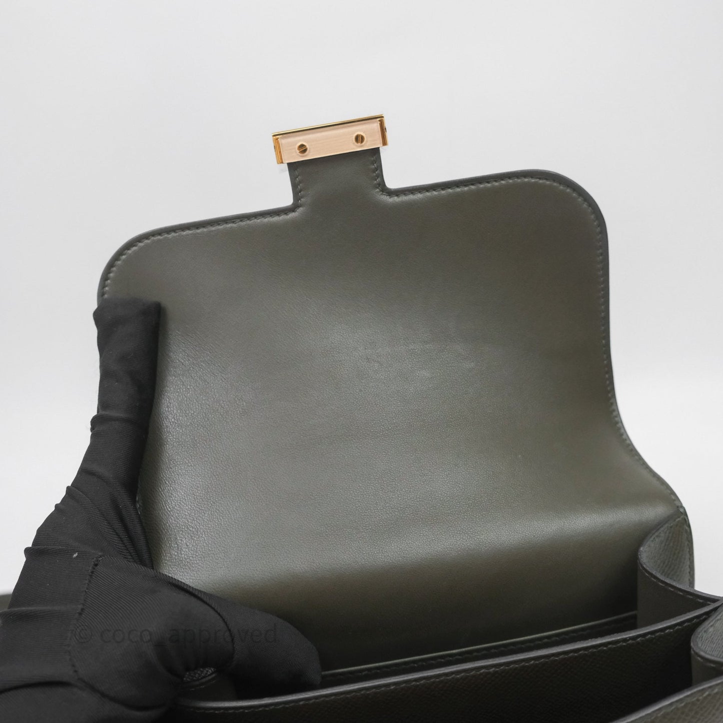 Hermès Constance Mini 18cm Vert de Gris C6 Epsom Gold Hardware