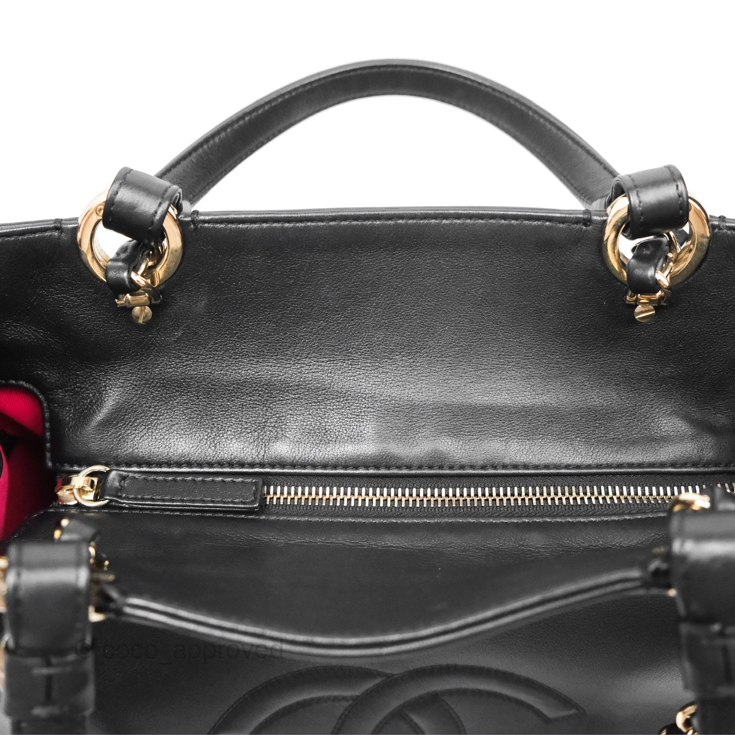 Chanel CC Zipped Shopping Tote Calfskin Gold Hardware