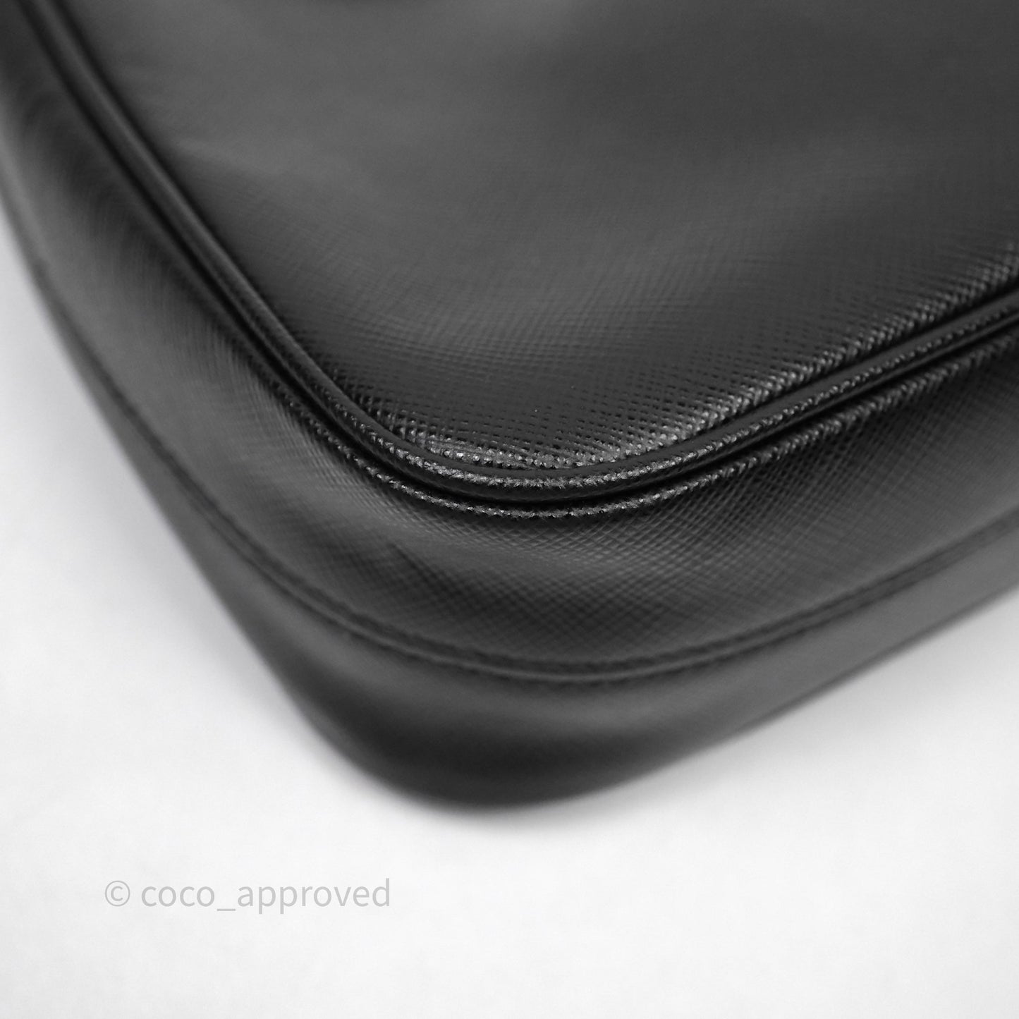 Prada Re-Edition 2005 Black Saffiano Leather Bag Gold Hardware