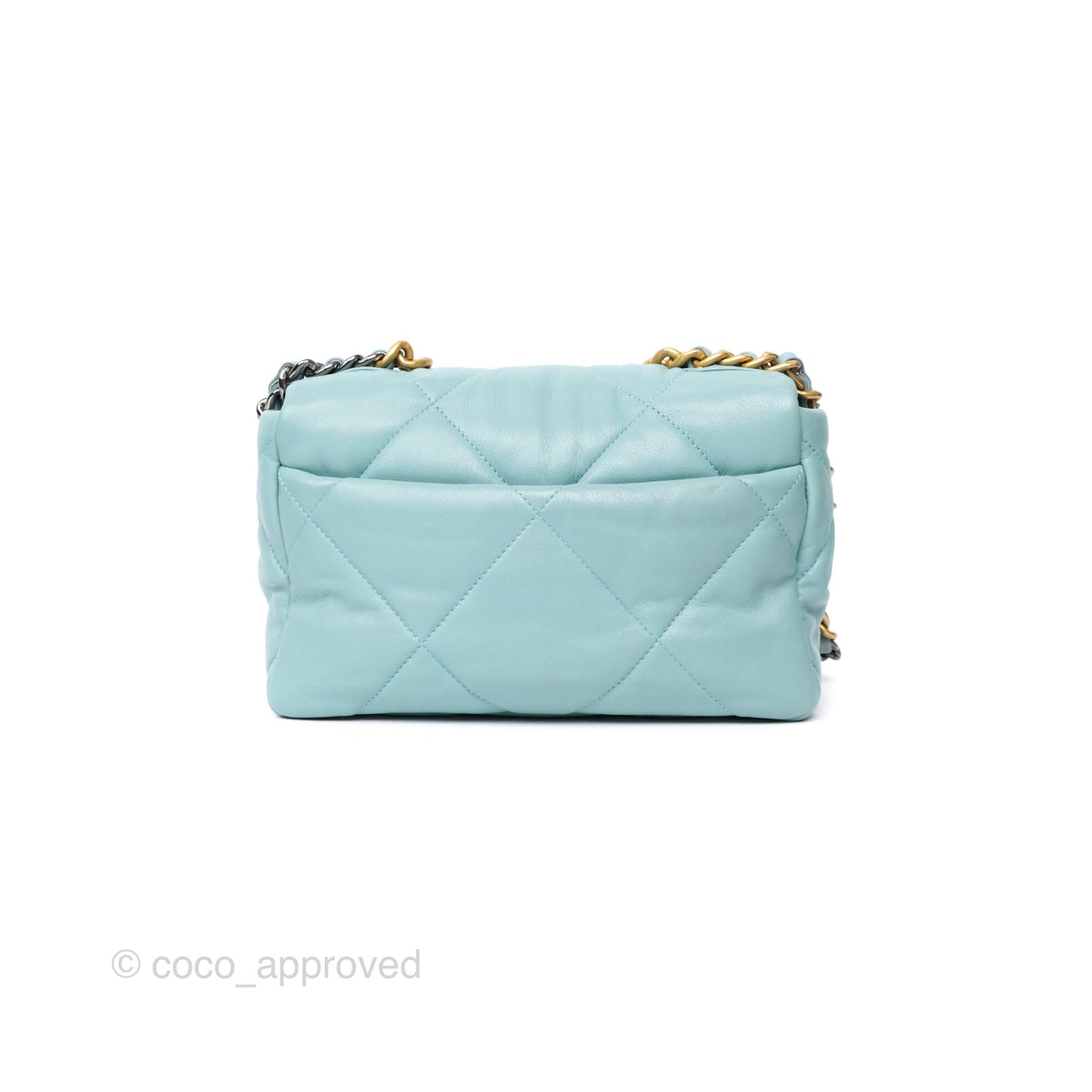 Chanel 19 Small Tiffany Blue Mixed Hardware