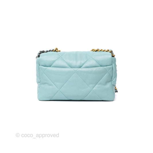 Chanel 19 Small Tiffany Blue Mixed Hardware