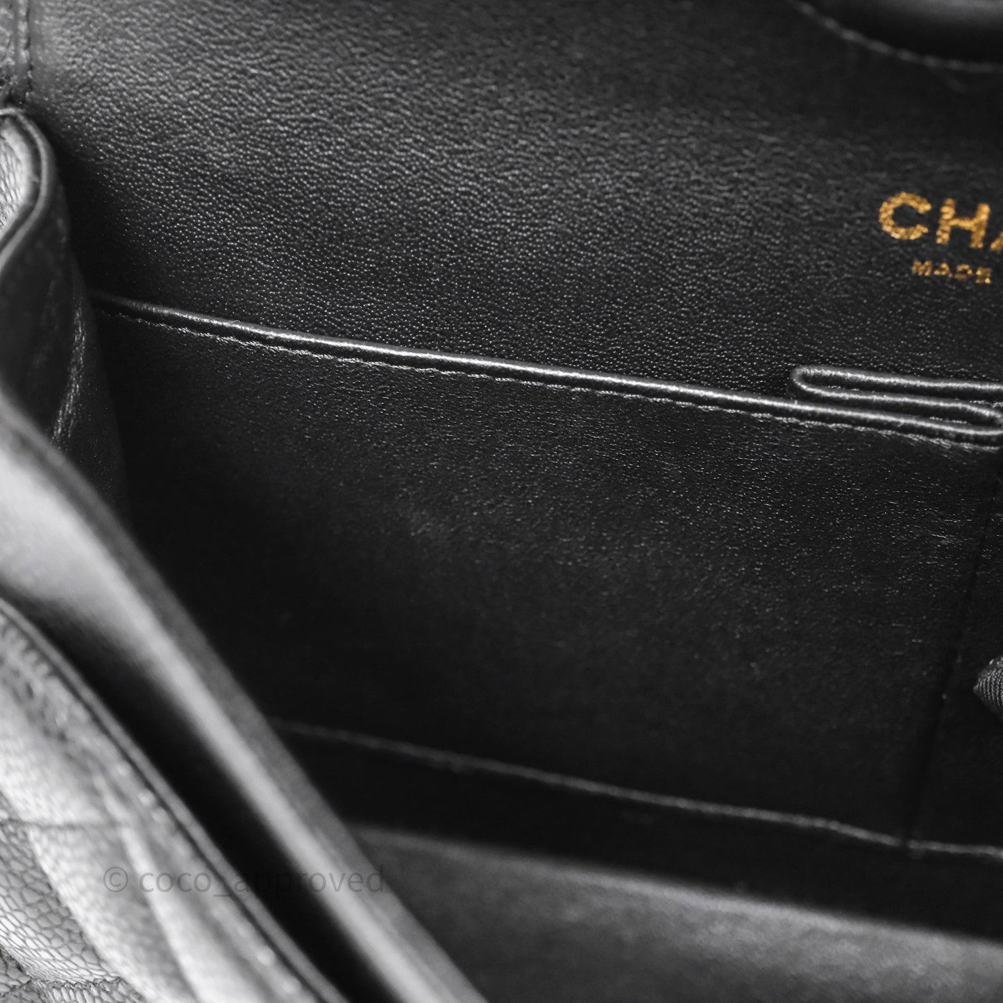 Chanel Classic Medium Flap Quilted Black Caviar Gold Hardware