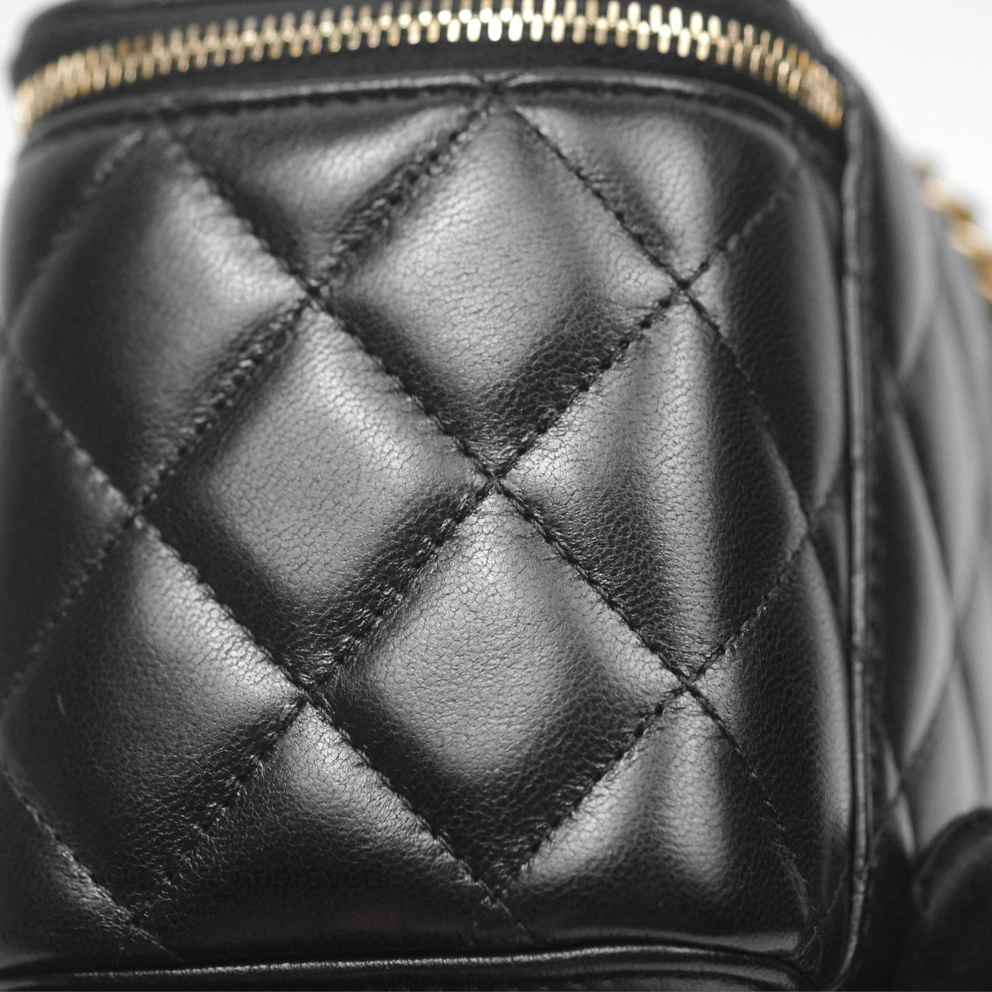 Chanel All Slide Vanity with Adjustable Chain Black Lambskin Aged Gold Hardware