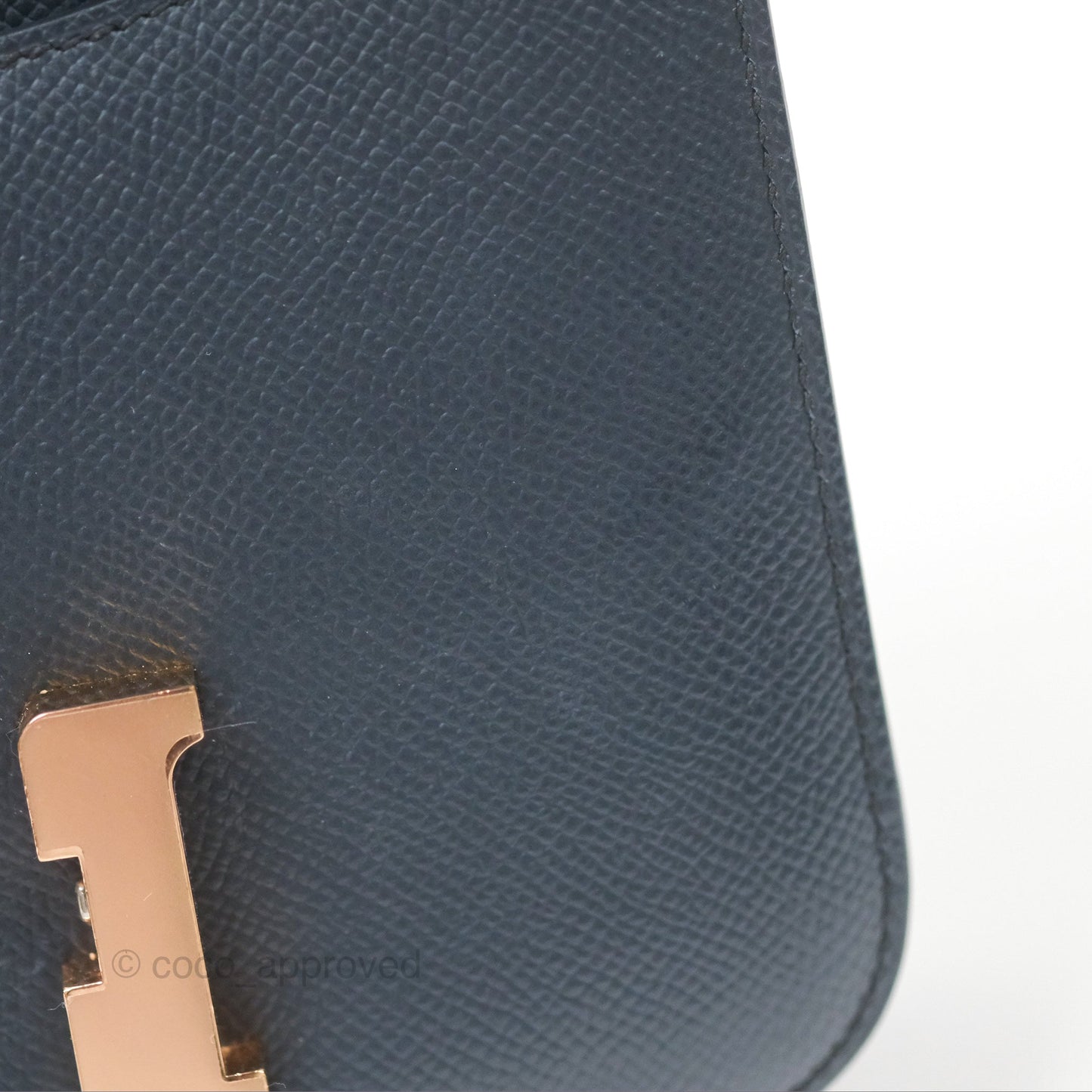 Hermès Constance Mini 18cm Bleu Nuit 2Z Epsom Rose Gold Hardware