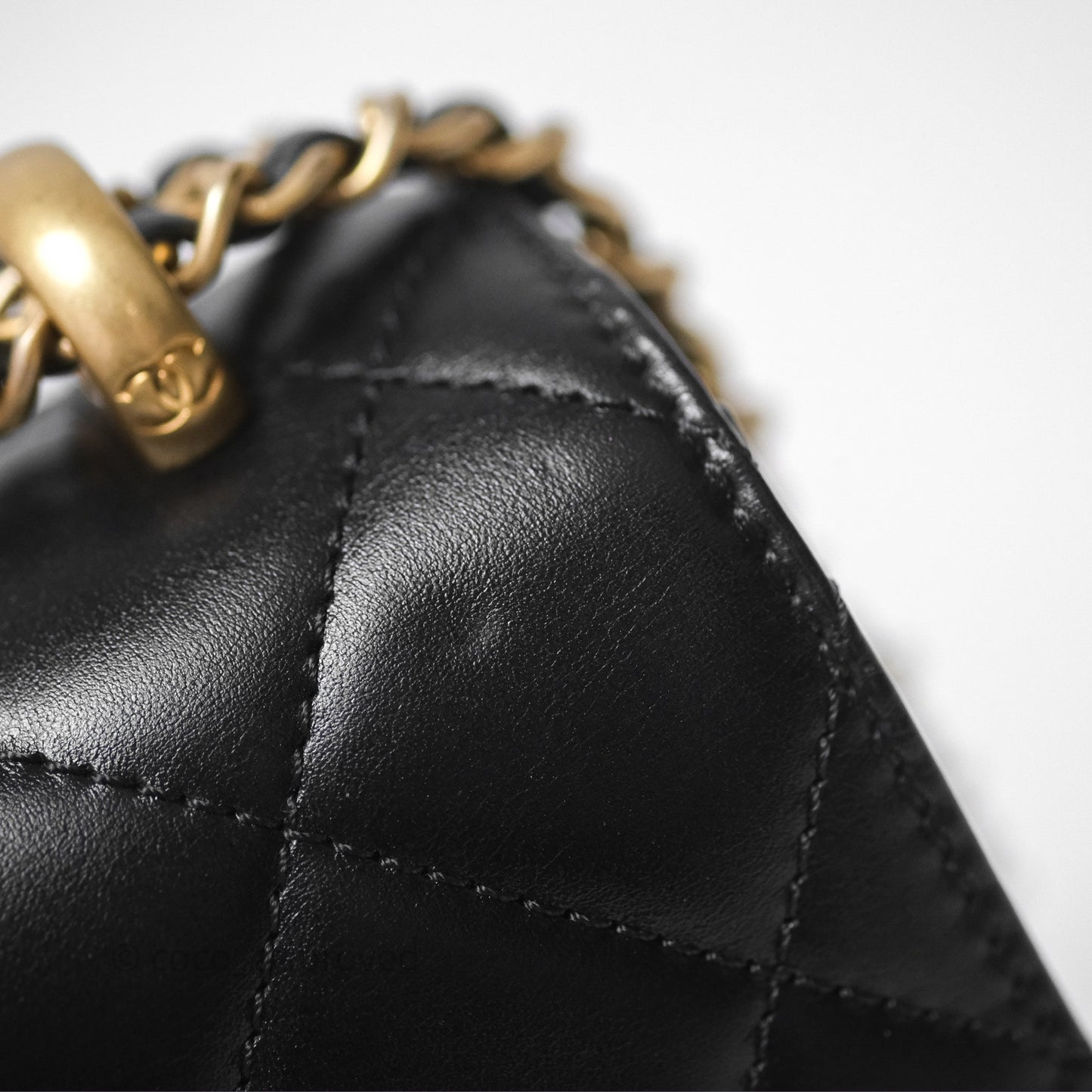 Chanel Quilted Mini Perfect Fit Adjustable Black Calfskin Gold Hardware