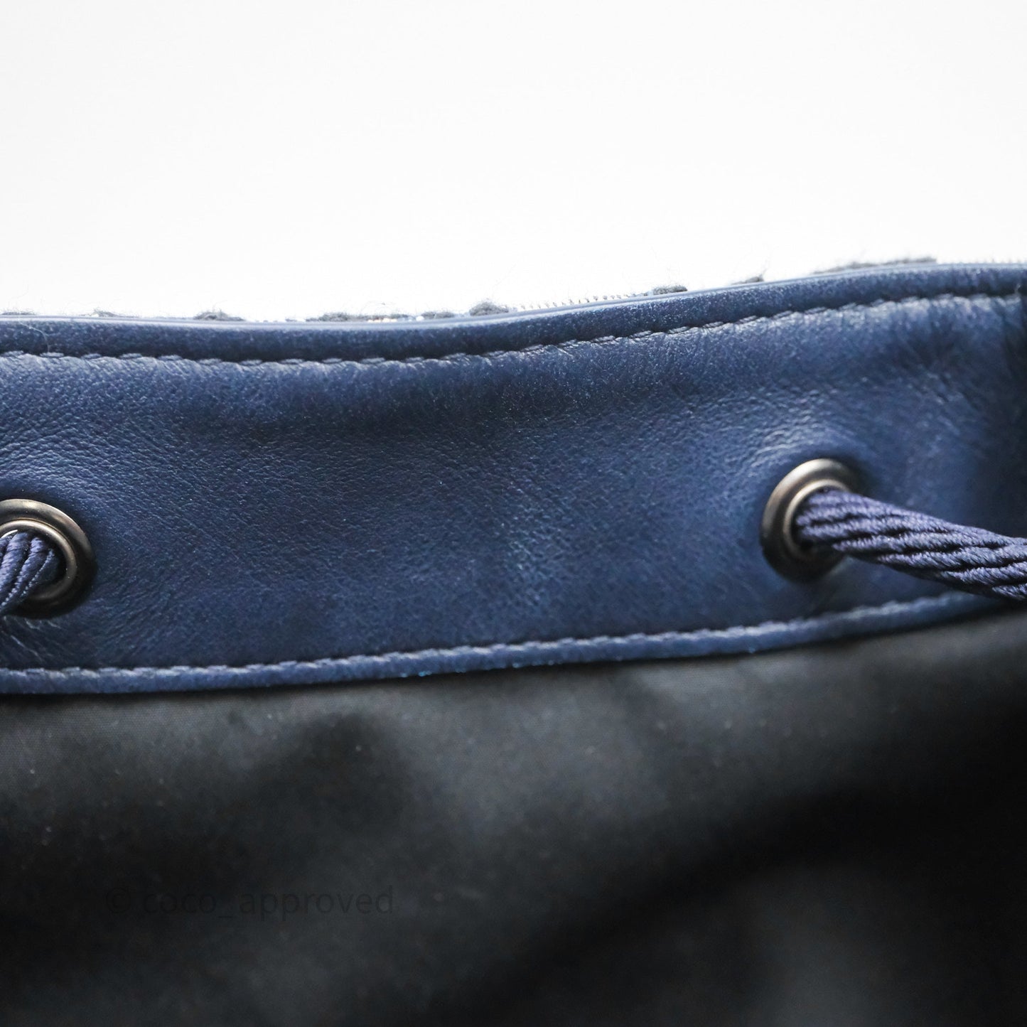 Christian Dior Mini Backpack Oblique Jacquard Beige and Blue