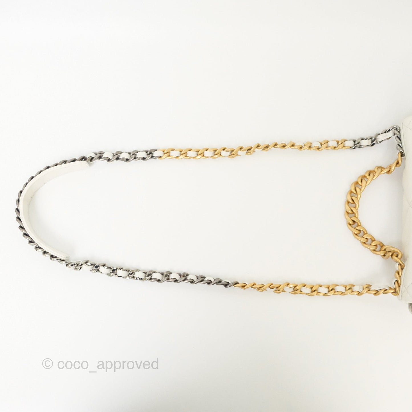 Chanel 19 Small Pearly White Mixed Hardware