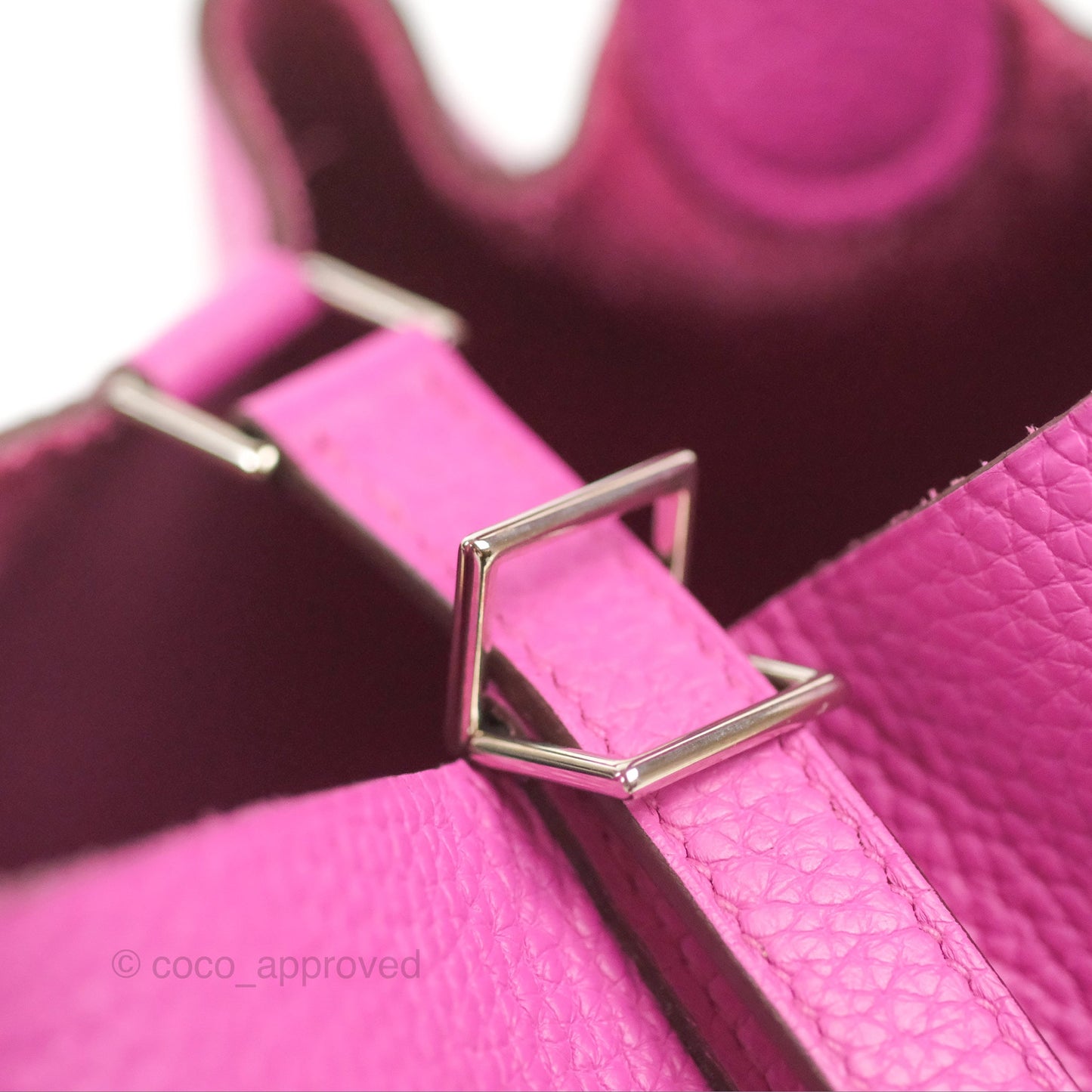 Hermès Picotin 22 Magnolia Clemence Palladium Hardware