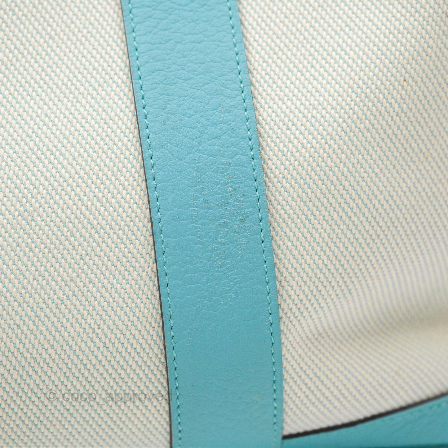 Hermès Garden Party 36 Country Ecru Bleu Atoll Canvas