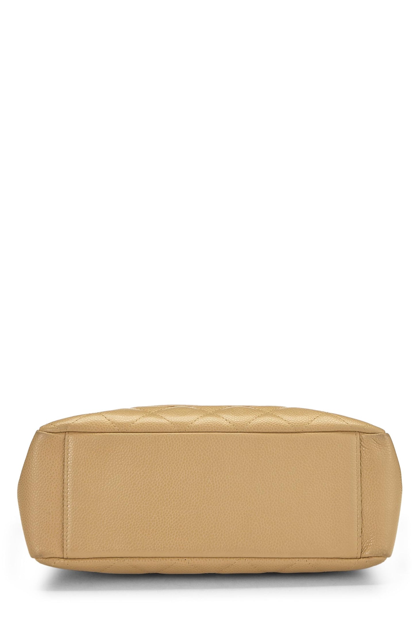 Chanel,  Beige Quilted Caviar Petite Shopping Tote (PST), Beige