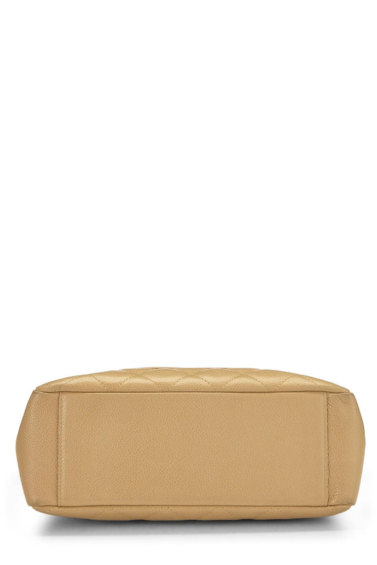 Chanel,  Beige Quilted Caviar Petite Shopping Tote (PST), Beige