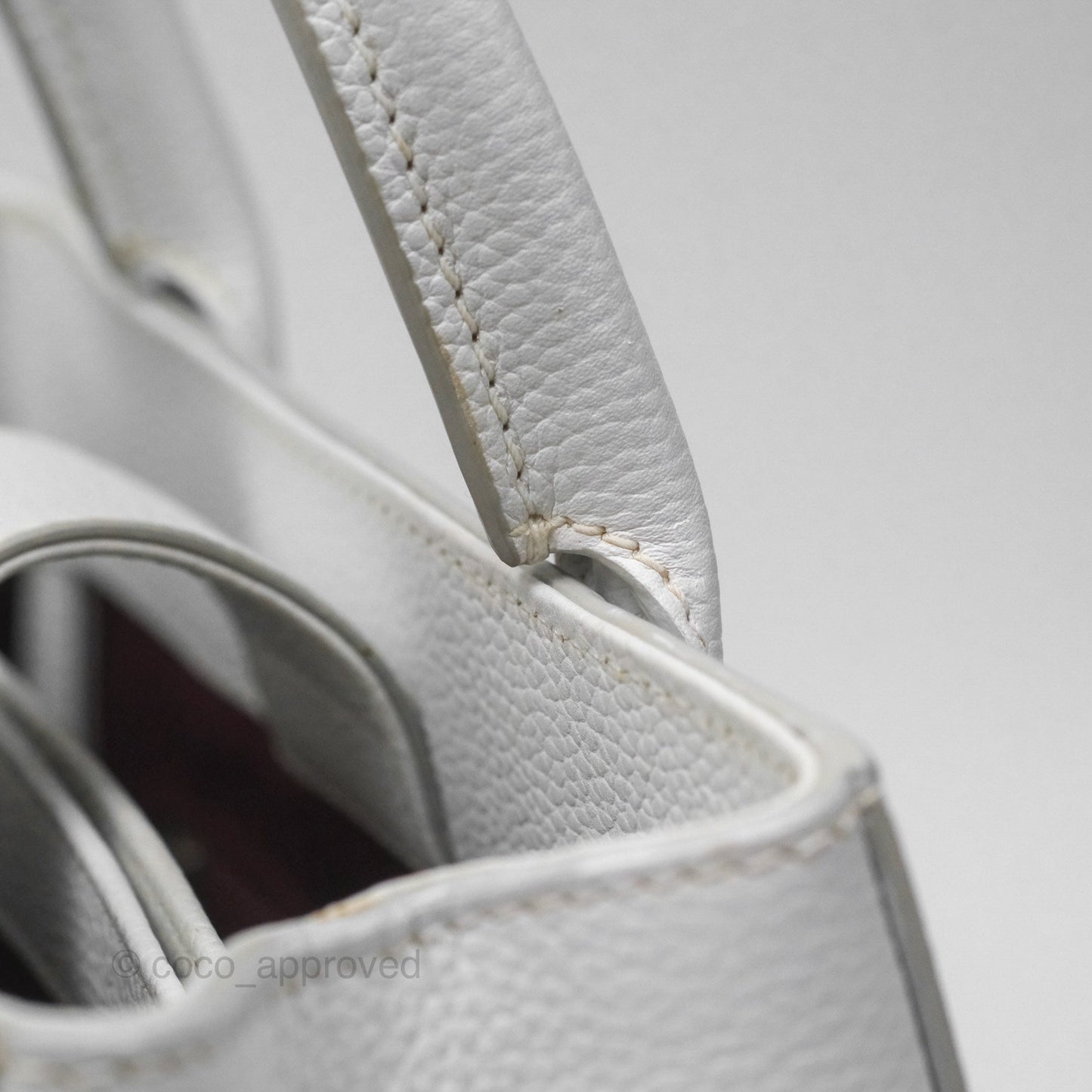 Chanel Mini Neo Executive Shopper Tote White Grained Calfskin Silver Hardware