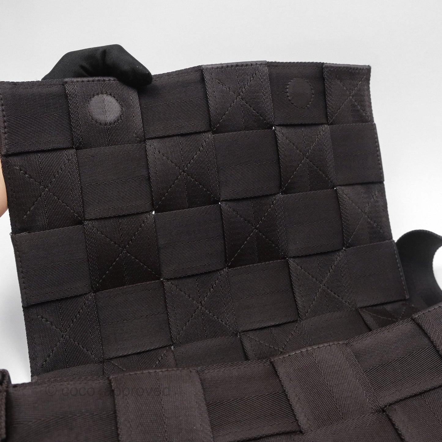 Bottega Veneta Maxi Webbing Cassette Bag Dark Brown