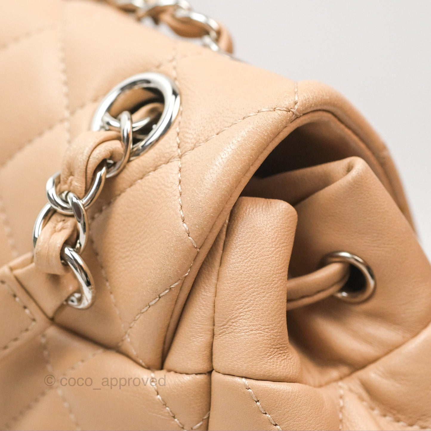 Chanel Quilted Small Urban Spirit Backpack Beige Lambskin Silver Hardware