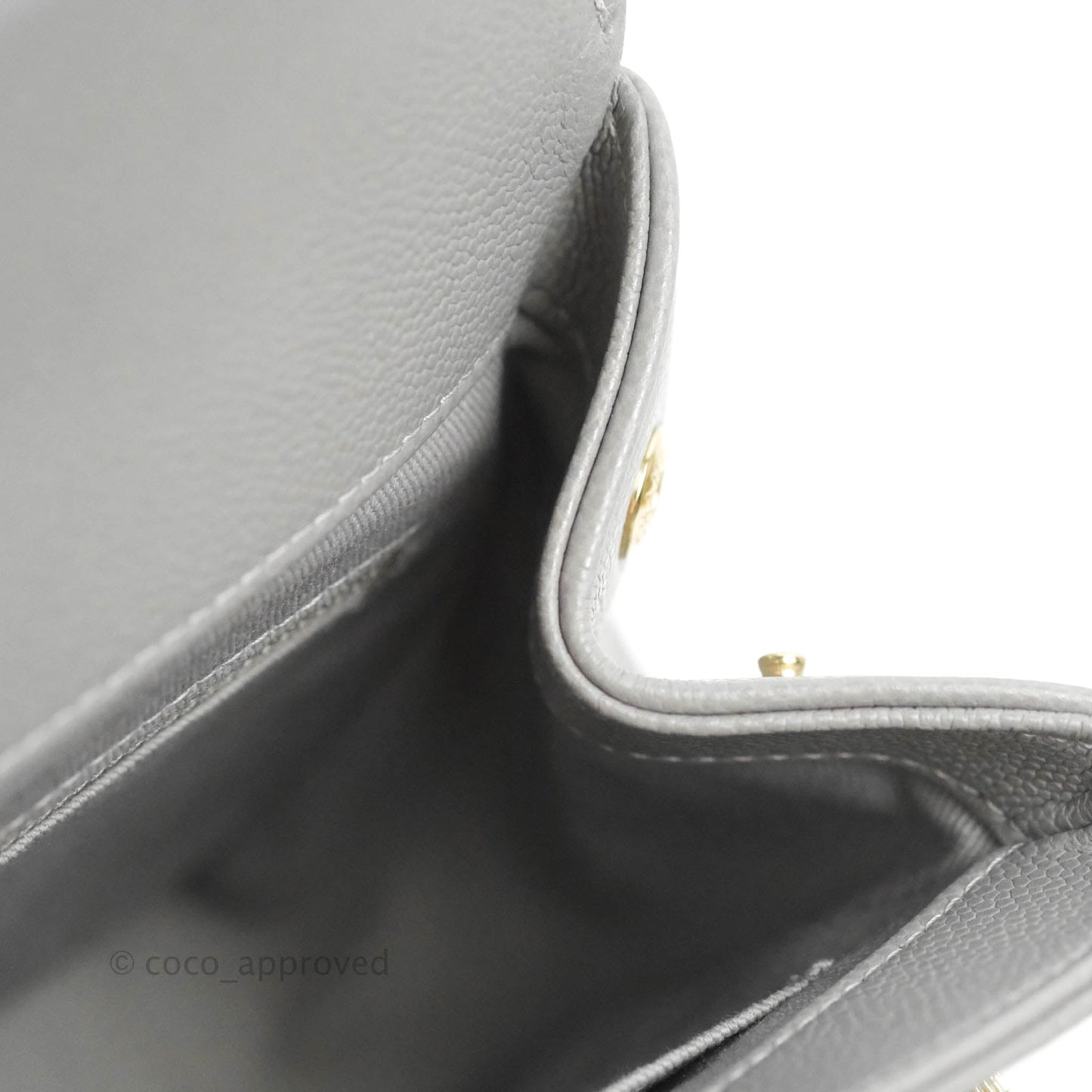Chanel Quilted Medium Business Affinity Flap Grey Caviar Gold Hardware