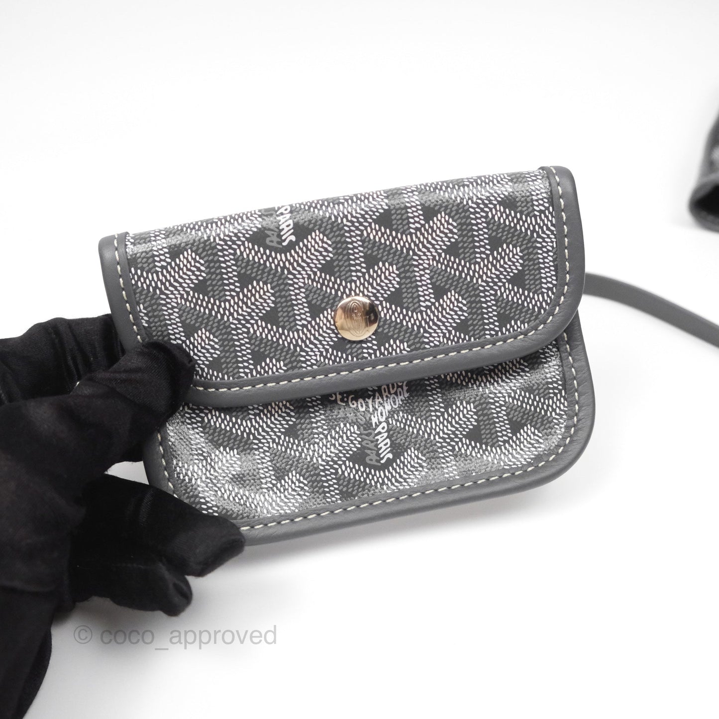 Goyard Anjou Mini Bag Goyardine Canvas Grey