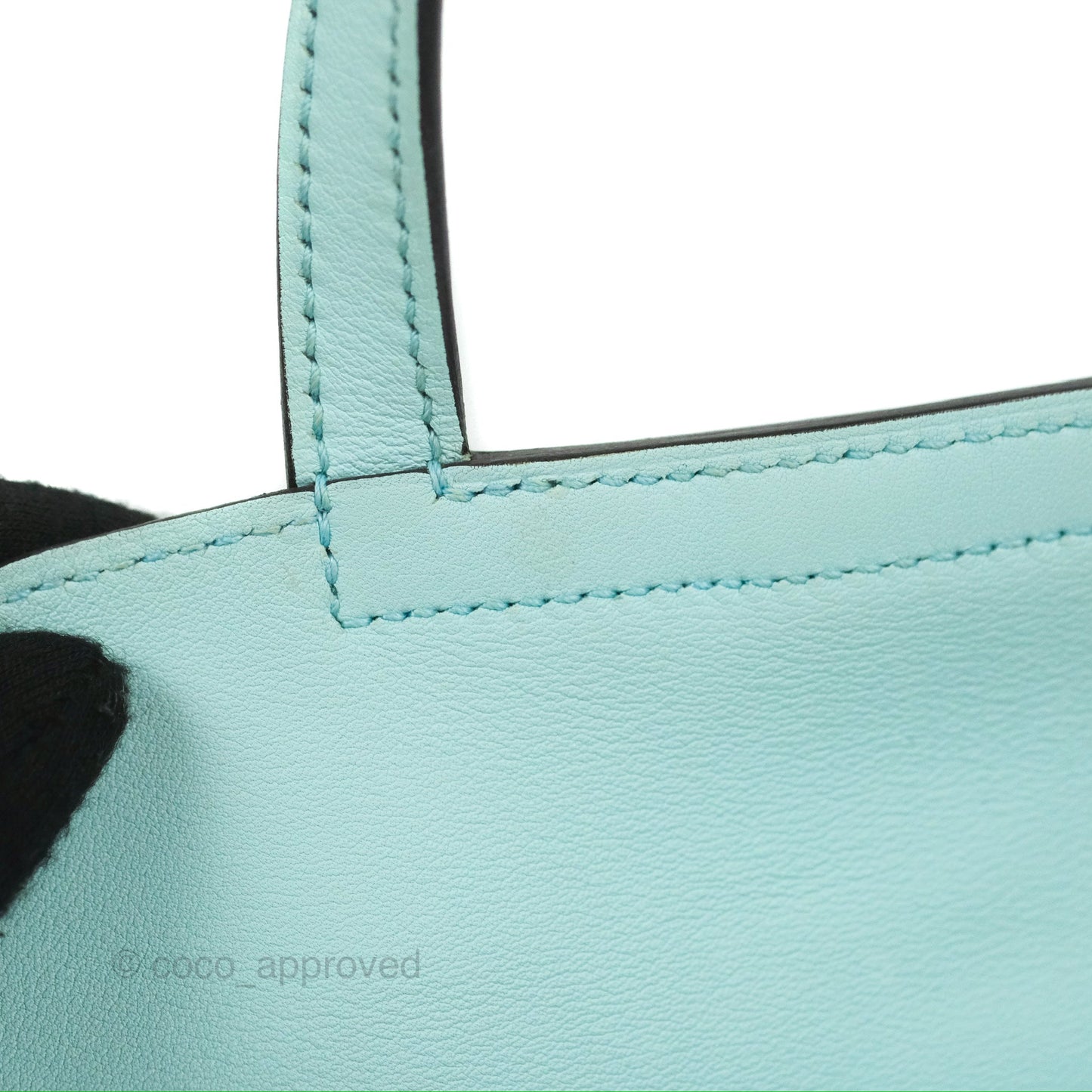 Hermès Halzan 22 Mini Aqua Swift Palladium Hardware