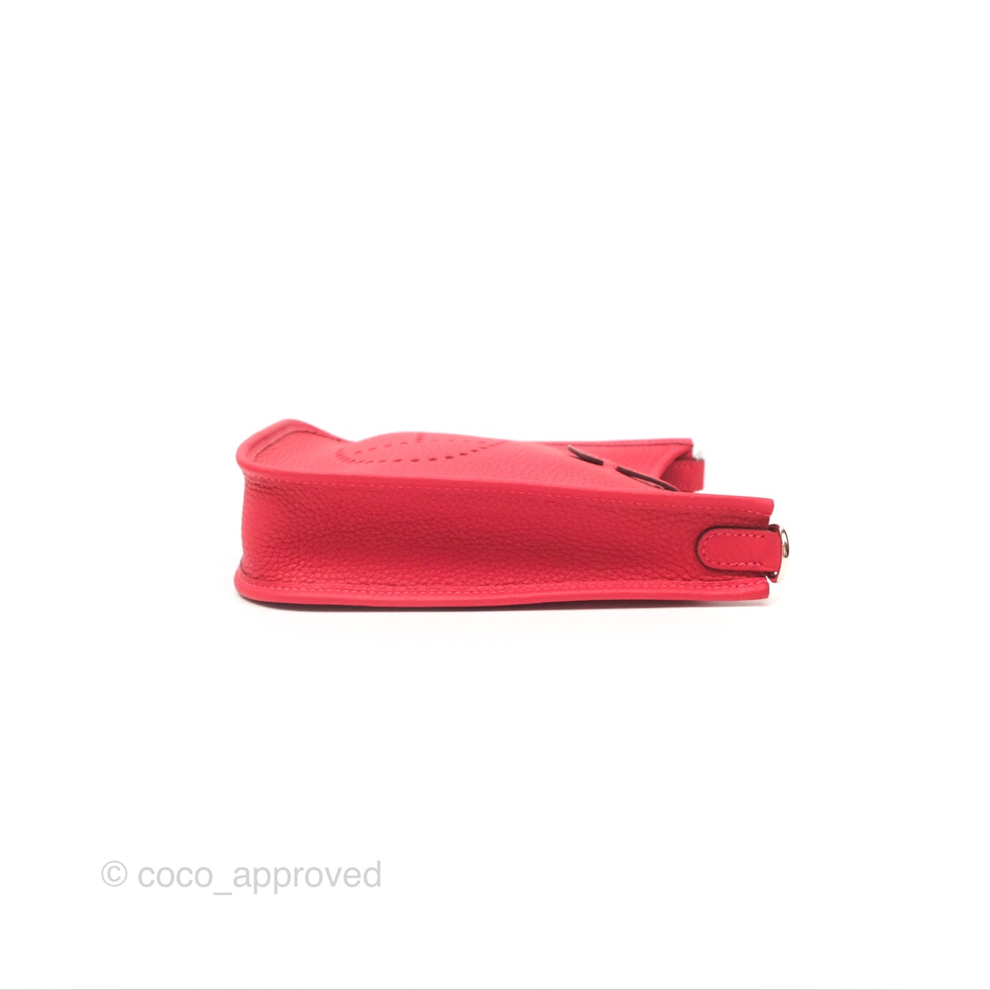 Hermès Mini Evelyne 16 Rouge Clemence Palladium Hardware
