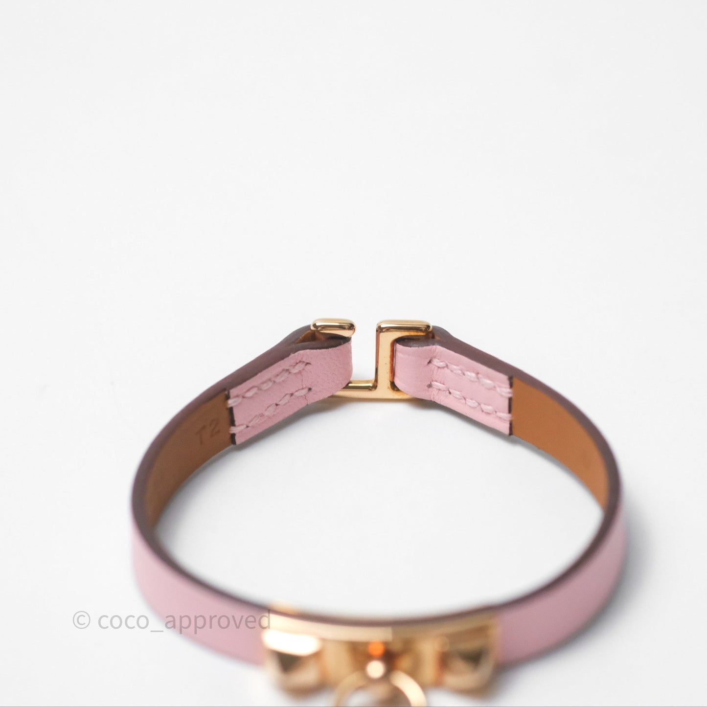 Hermès Rivale Mini Bracelet Rose Sakura 3Q Swift Rose Gold Hardware