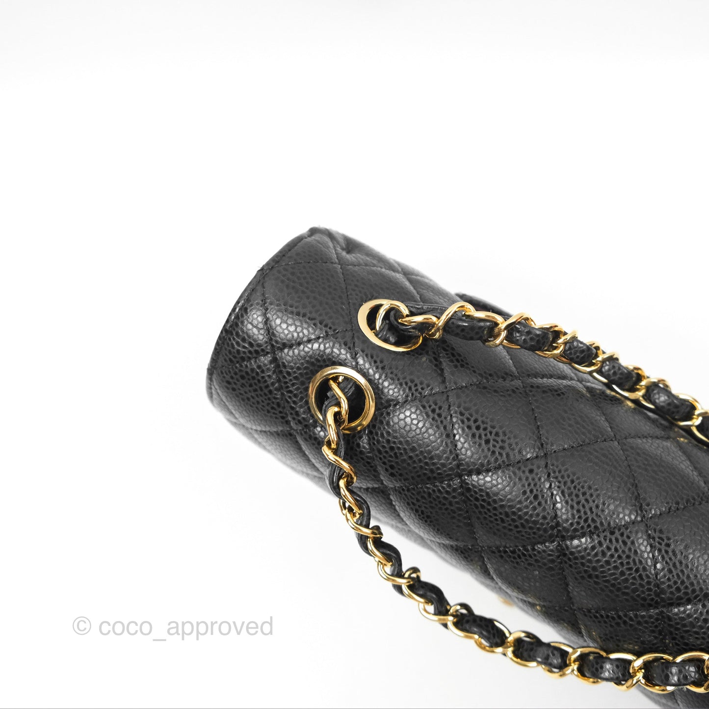 Chanel Classic M/L Medium Flap Quilted Black Caviar Gold Hardware
