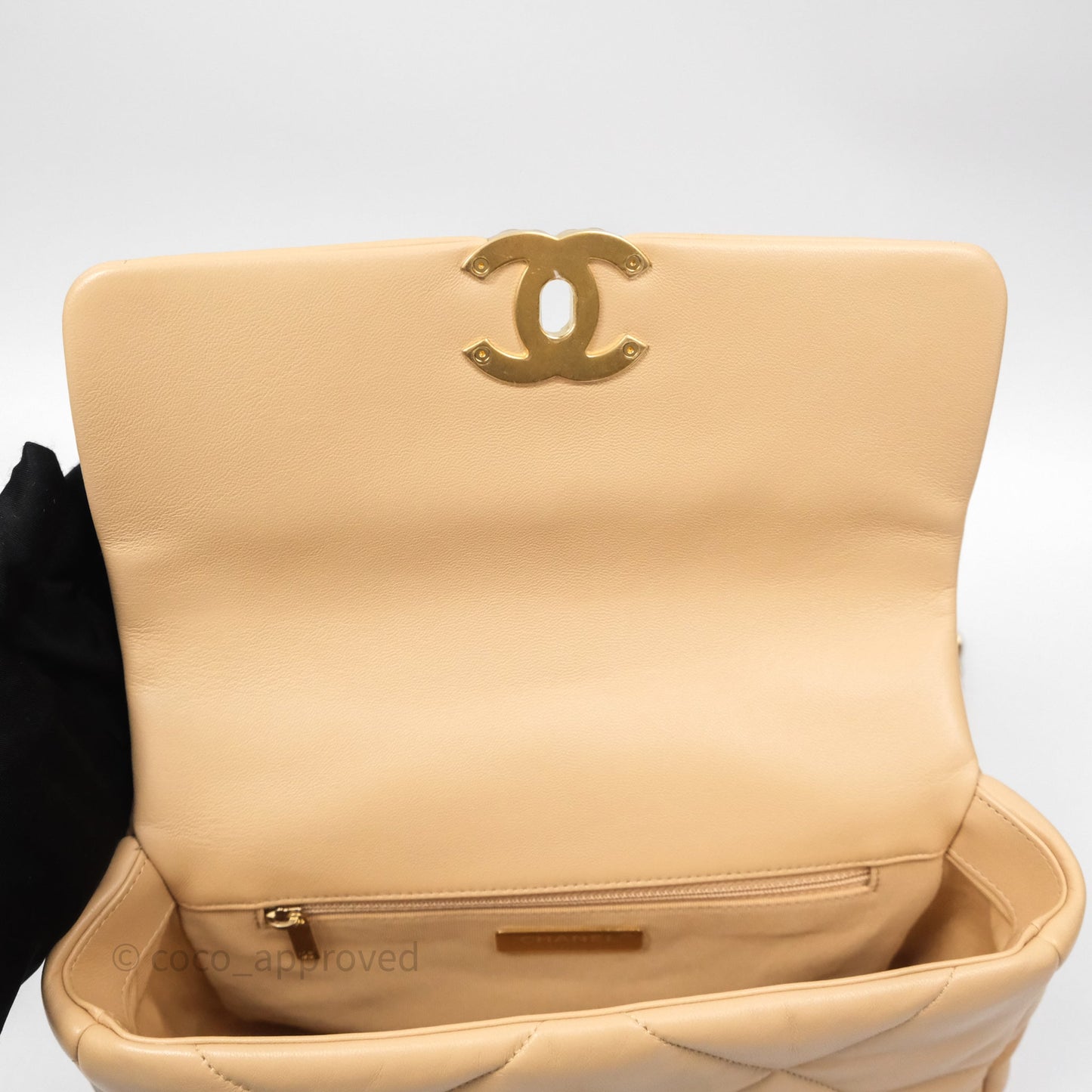 Chanel 19 Small Beige Mixed Hardware