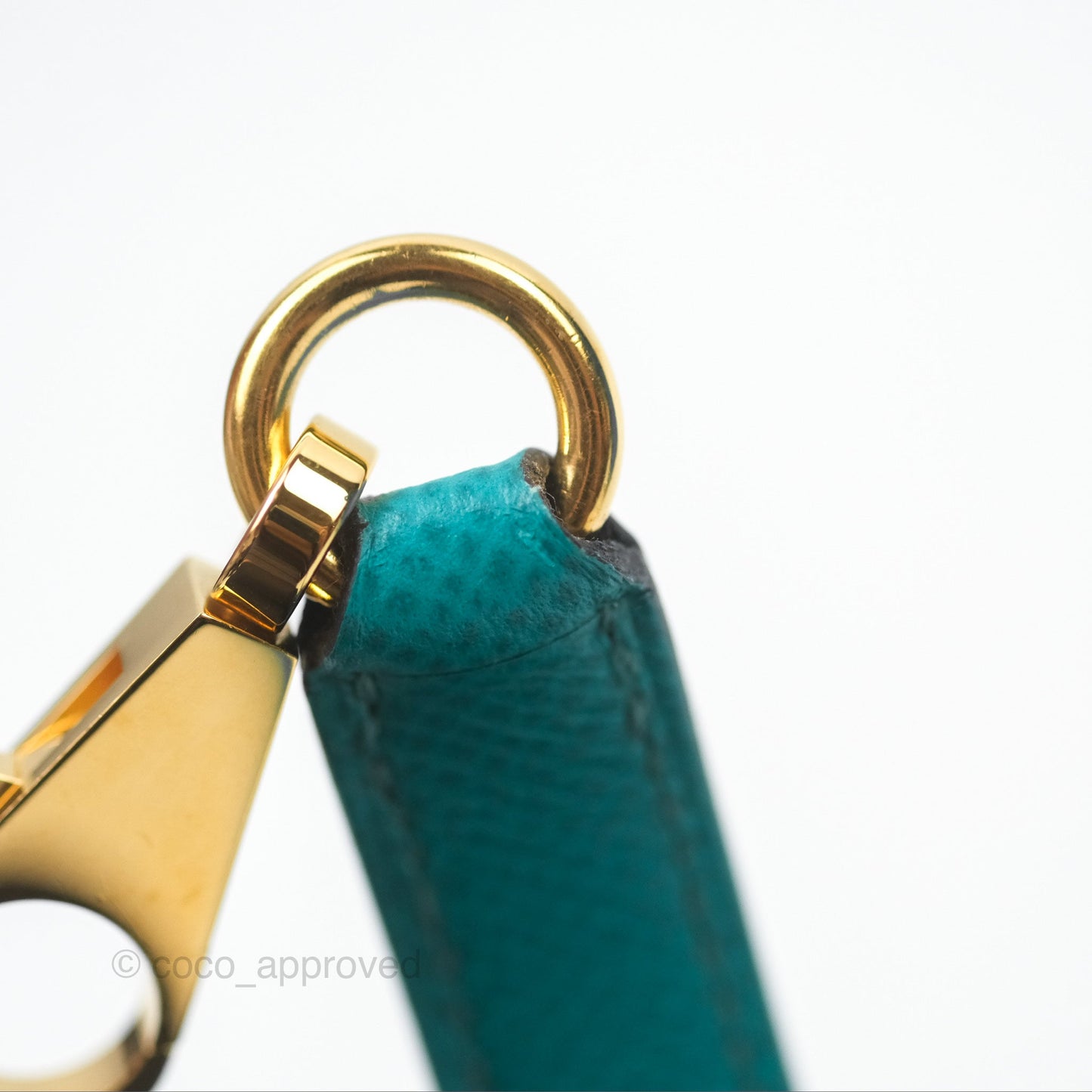 Hermès Sellier Kelly 25 Bleu Paon 7F Epsom Gold Hardware