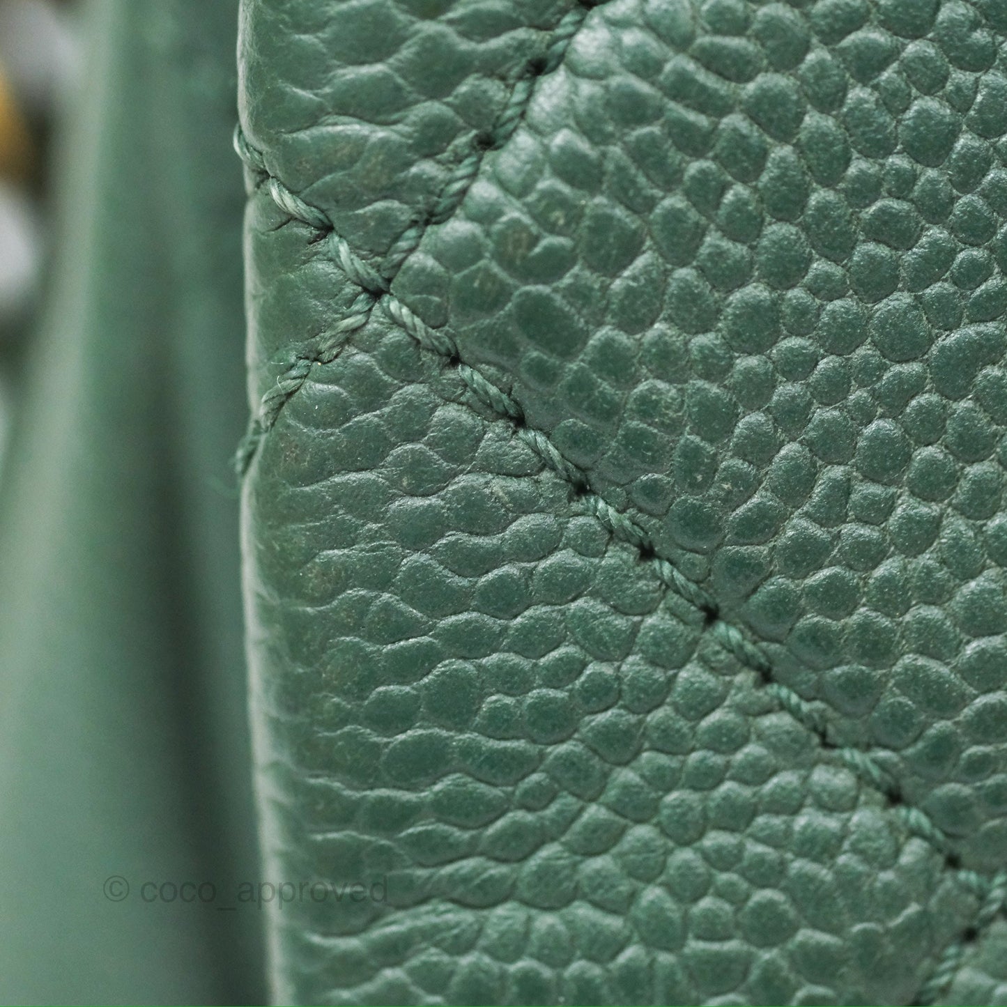 Chanel Globe Trotter Flap Bag Dark Green Caviar Aged Gold Hardware