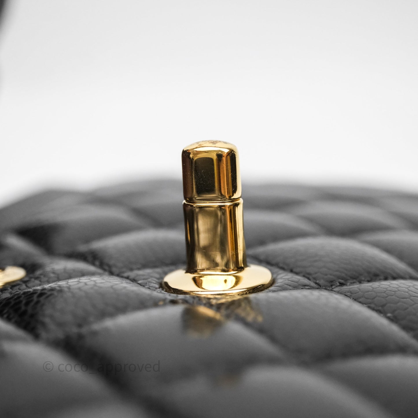 Chanel Small Classic Quilted Flap Black Caviar Gold Hardware
