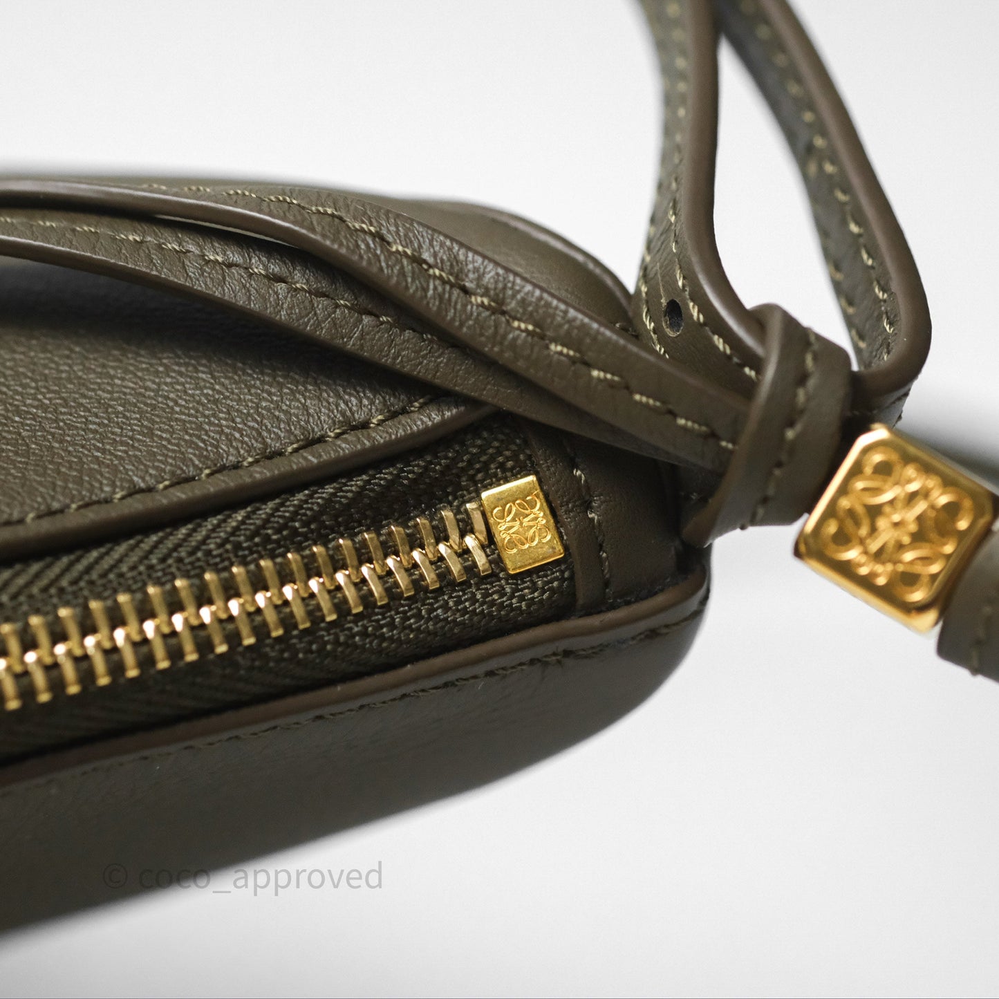 Loewe Mini Hammock Hobo In Classic Dark Khaki Green Calfskin