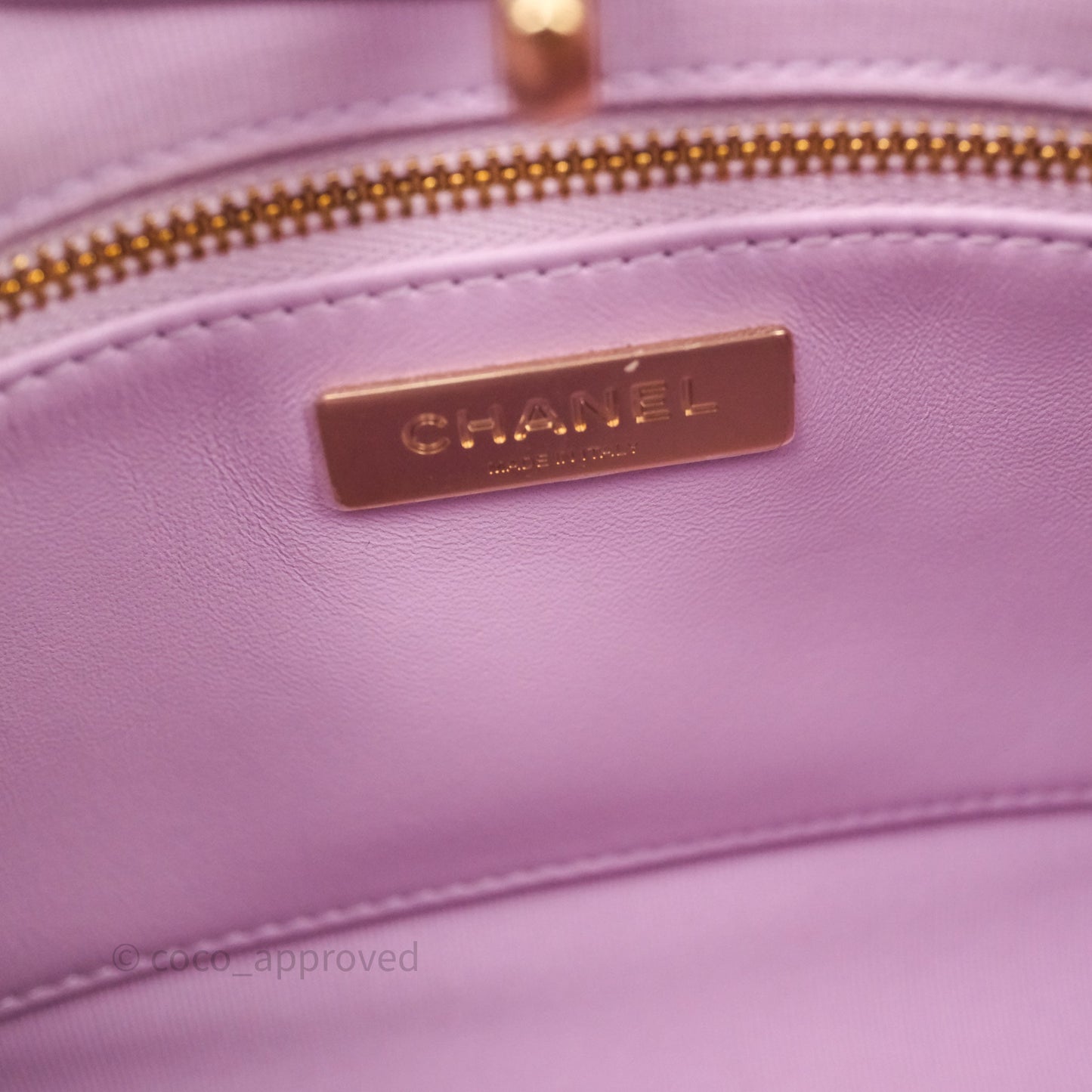 Chanel 31 Mini Lilac Shiny Lambskin Gold Hardware