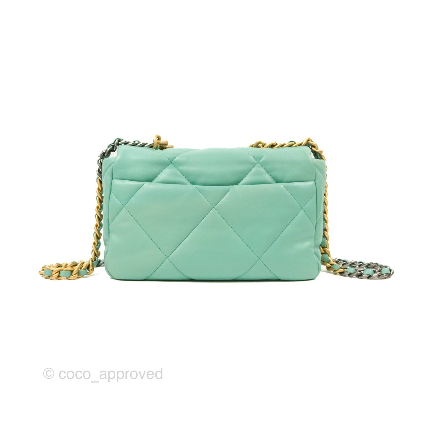 Chanel 19 Small Tiffany Blue Mixed Hardware