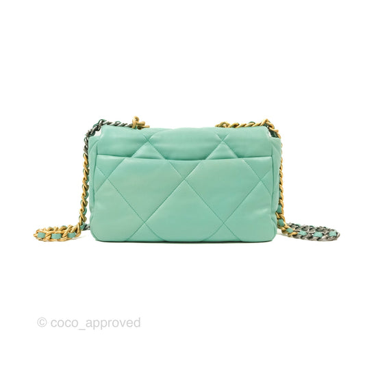 Chanel 19 Small Tiffany Blue Mixed Hardware