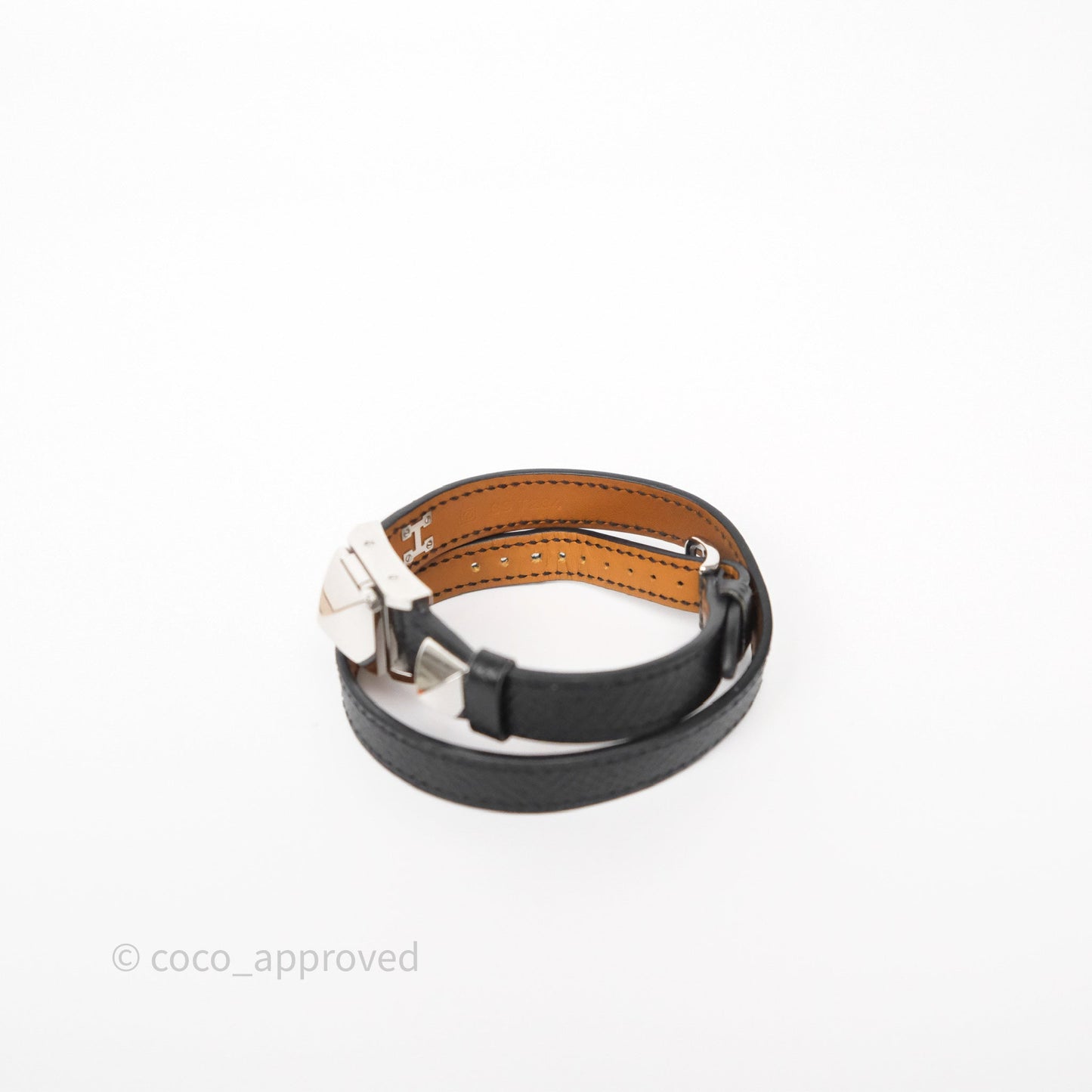 Hermes Medor Watch Mini Model Black Double Strap & Orange Strap