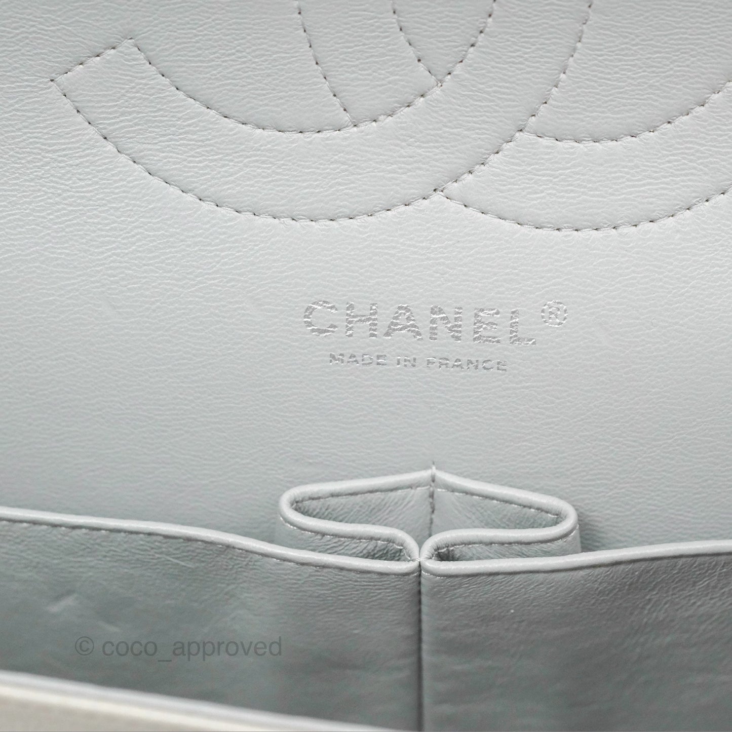 Chanel Jumbo Double Flap Light Grey Caviar Silver Hardware⁣⁣