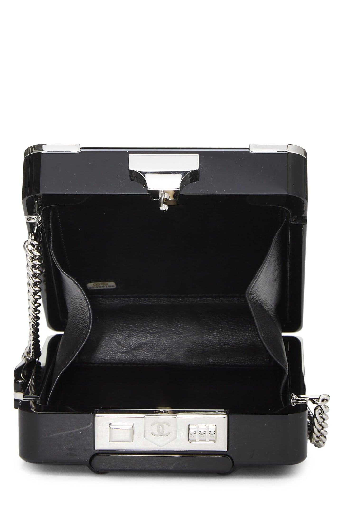 Chanel,  Lambskin & Perspex Evening In The Air 'CC' Trolley Minaudière Chain Clutch, Multi