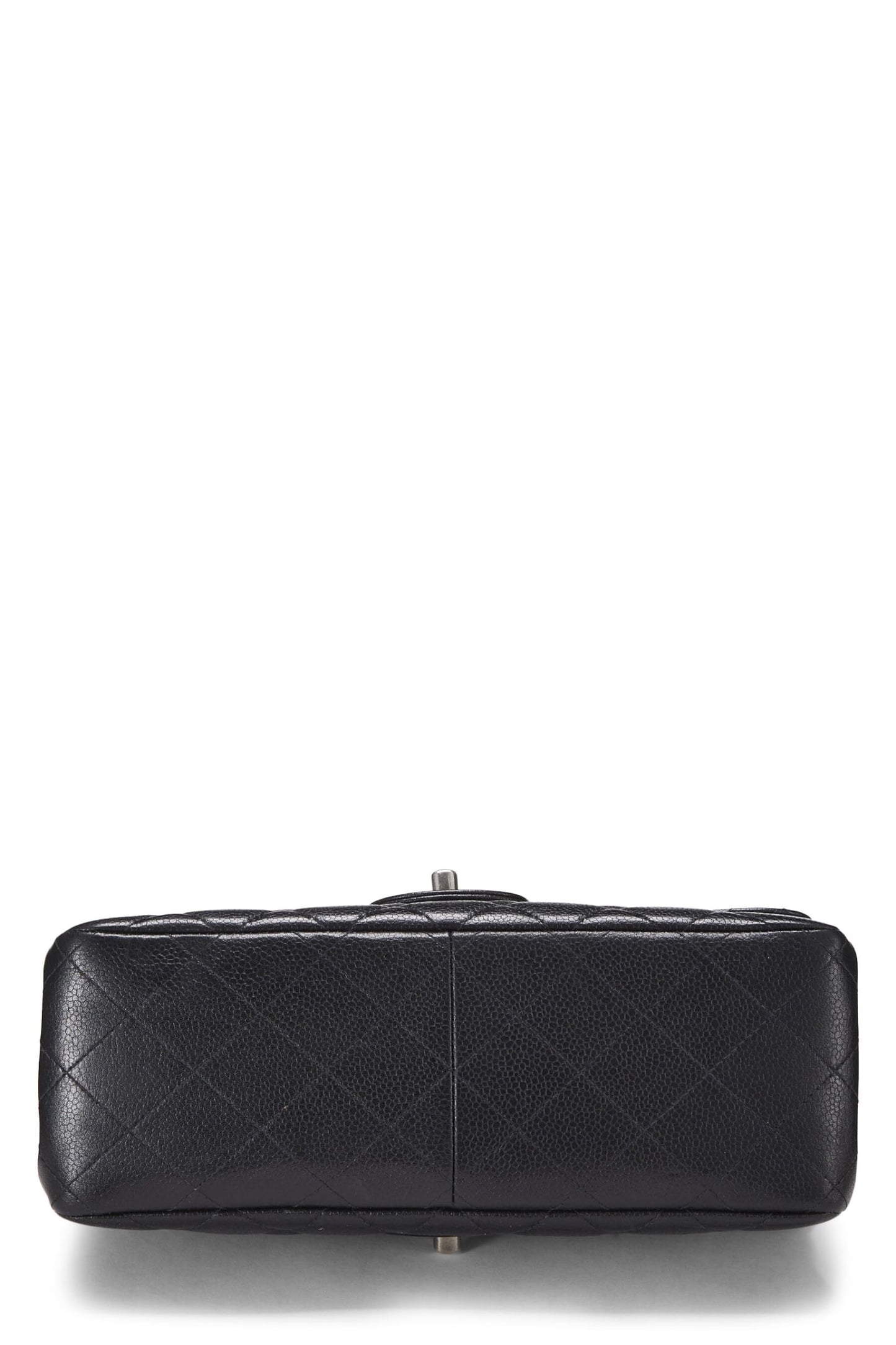 Chanel,  Black Quilted Caviar Double Sided Classic Flap Medium, Black