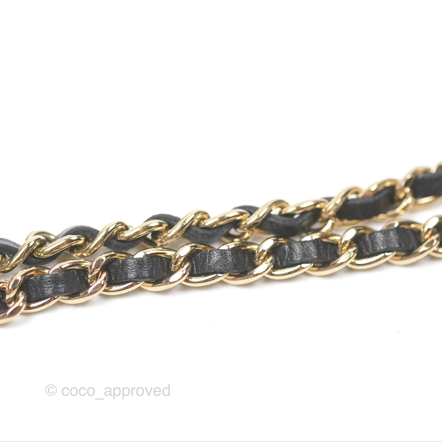 Chanel Crystals Pearl Crush Mini Belt Bag with Chain Black Velvet Gold Hardware