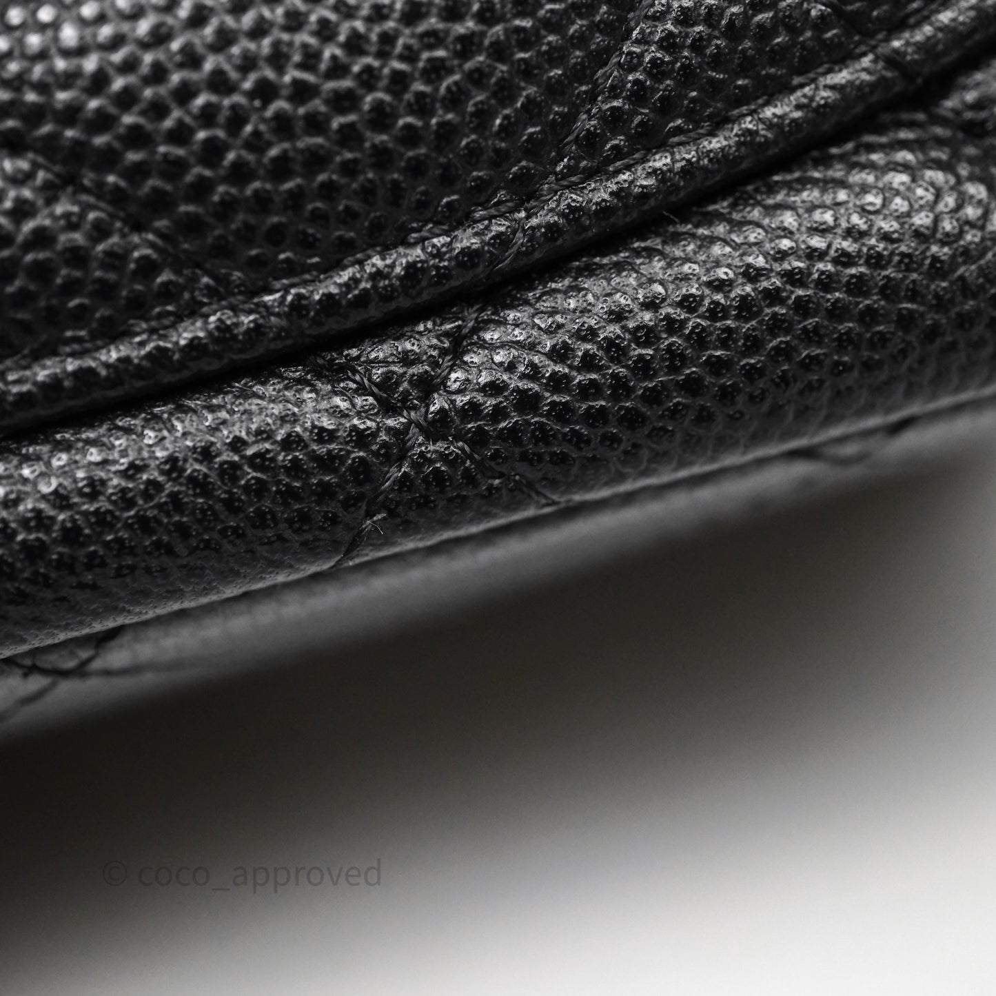 Chanel Mini Square Quilted Black Caviar Silver Hardware