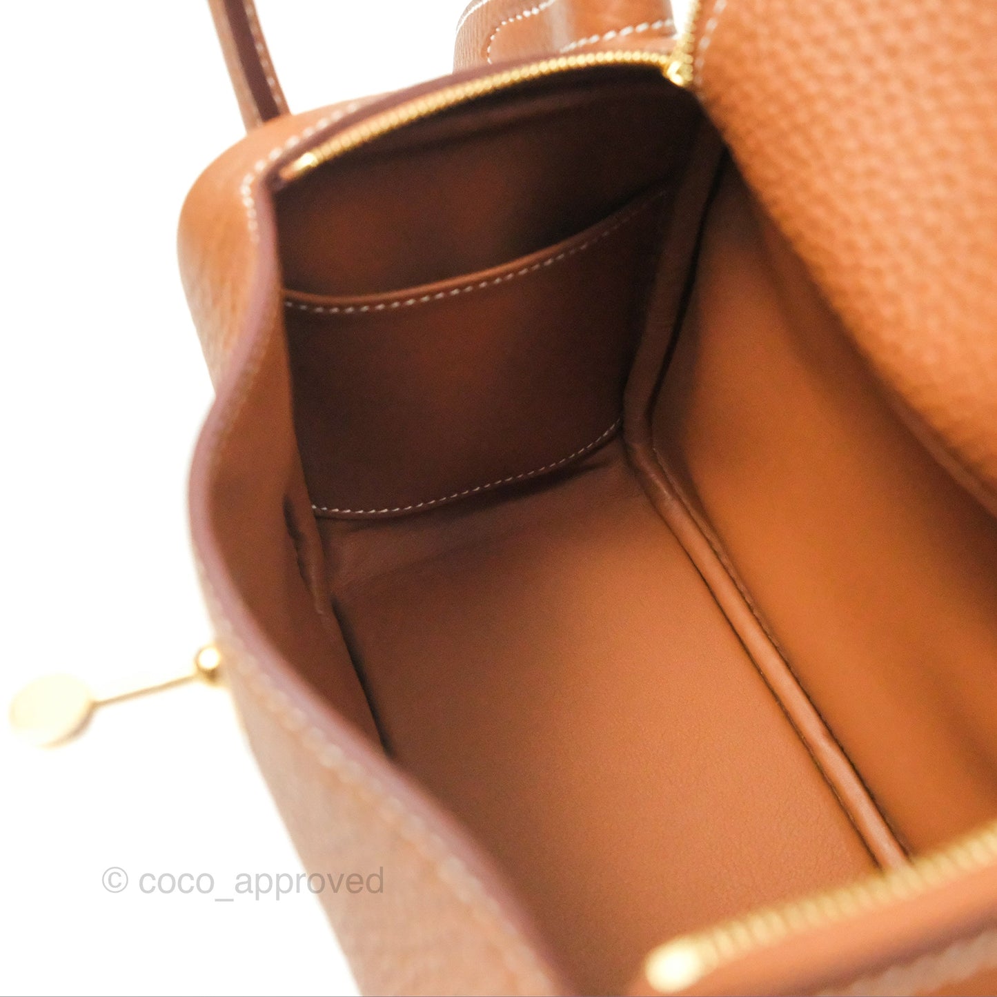 Hermès Mini Lindy 20 Gold Clemence Gold Hardware