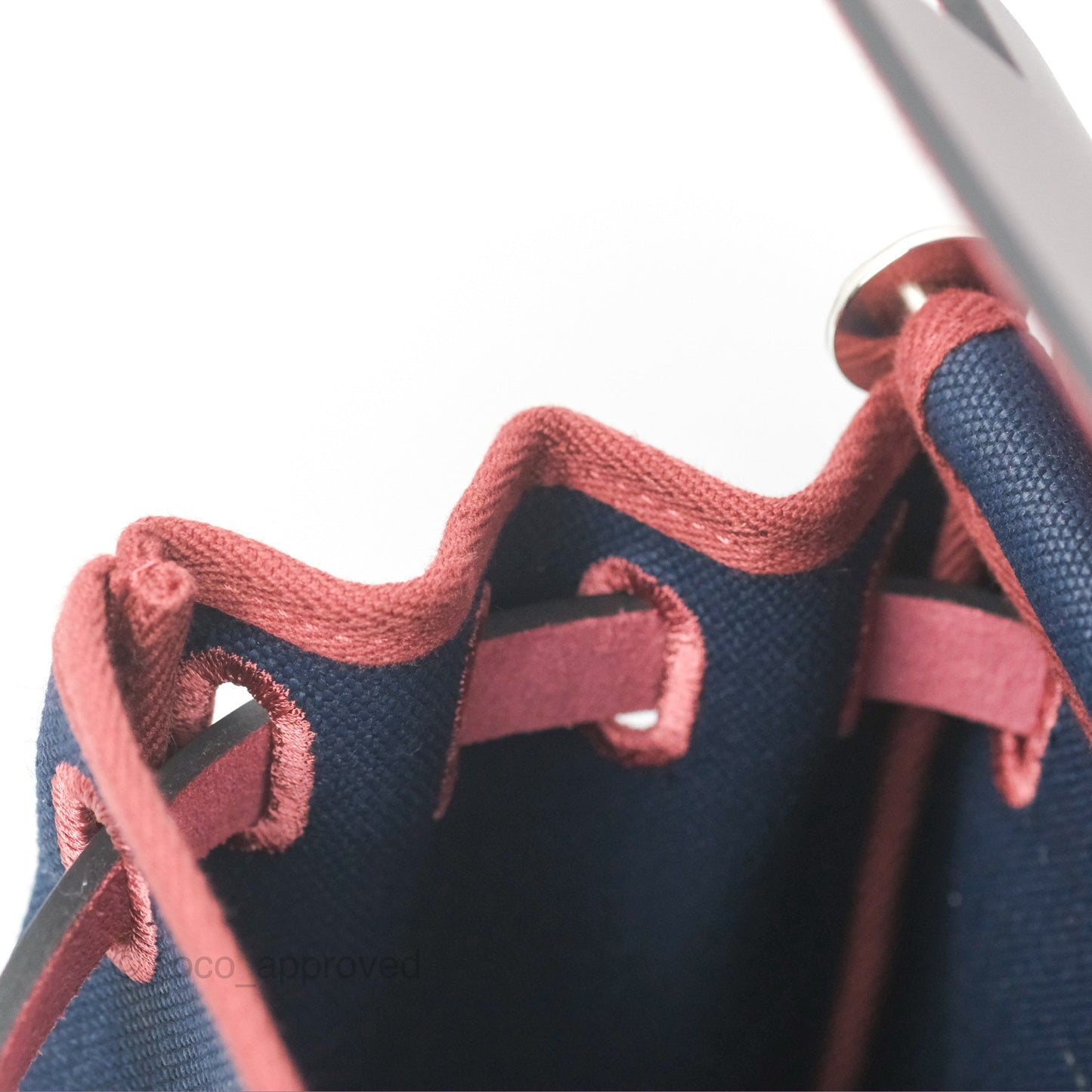 Hermès Herbag Zip 31 Bleu Marine/ Rouge Sellier Canvas Palladium Hardware