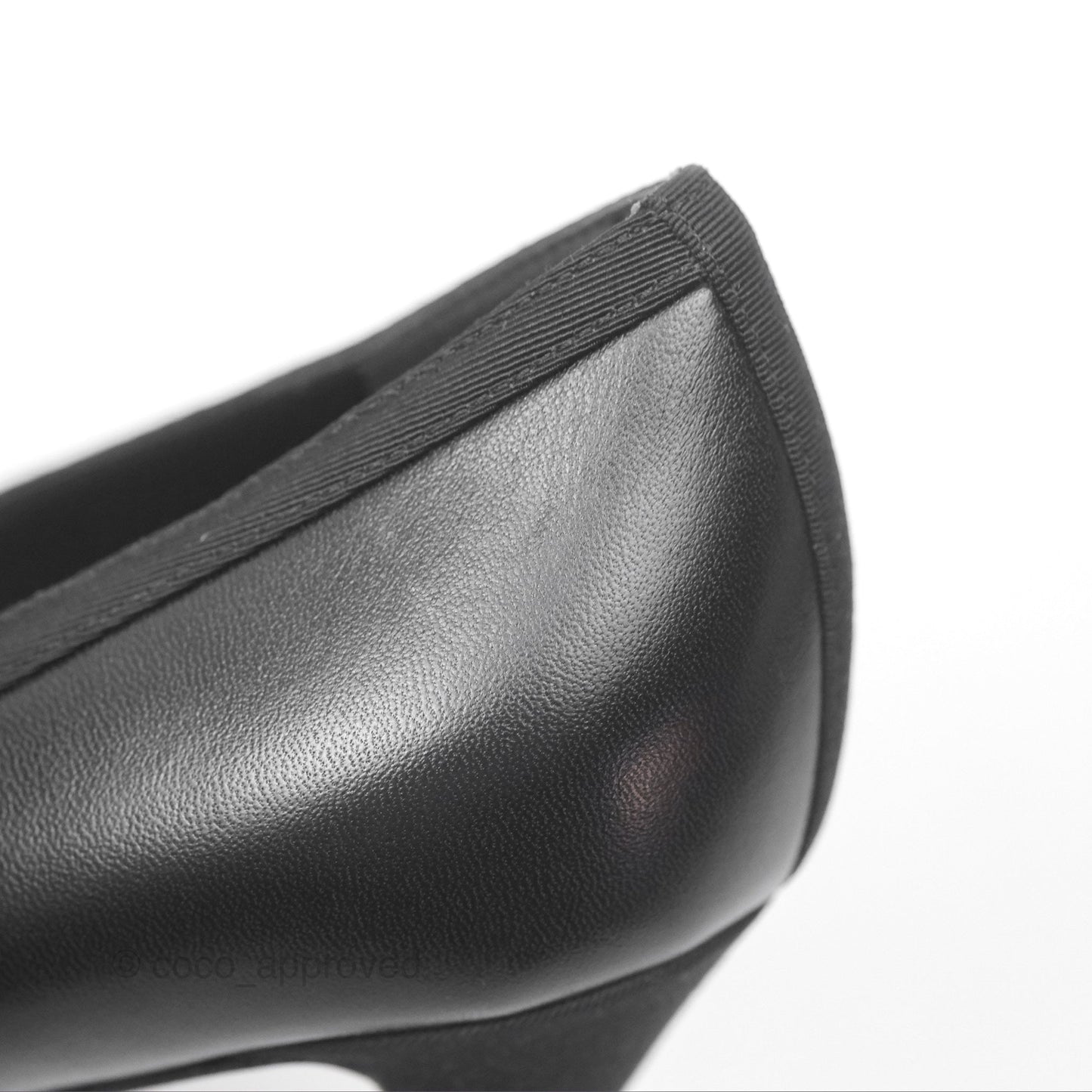 Chanel Classic Heels CC Black Lambskin Size 39.5
