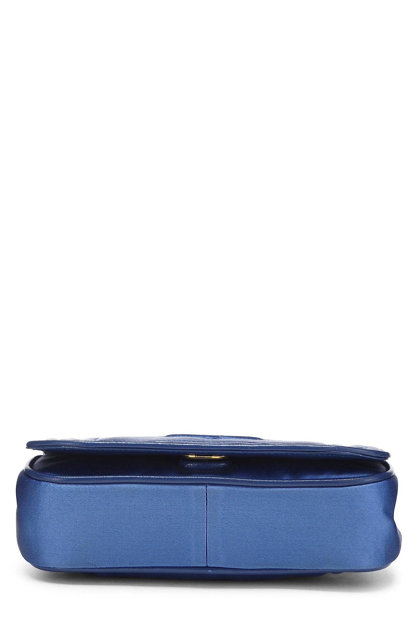 Chanel,  Blue Satin Triborder Flap Mini, Blue